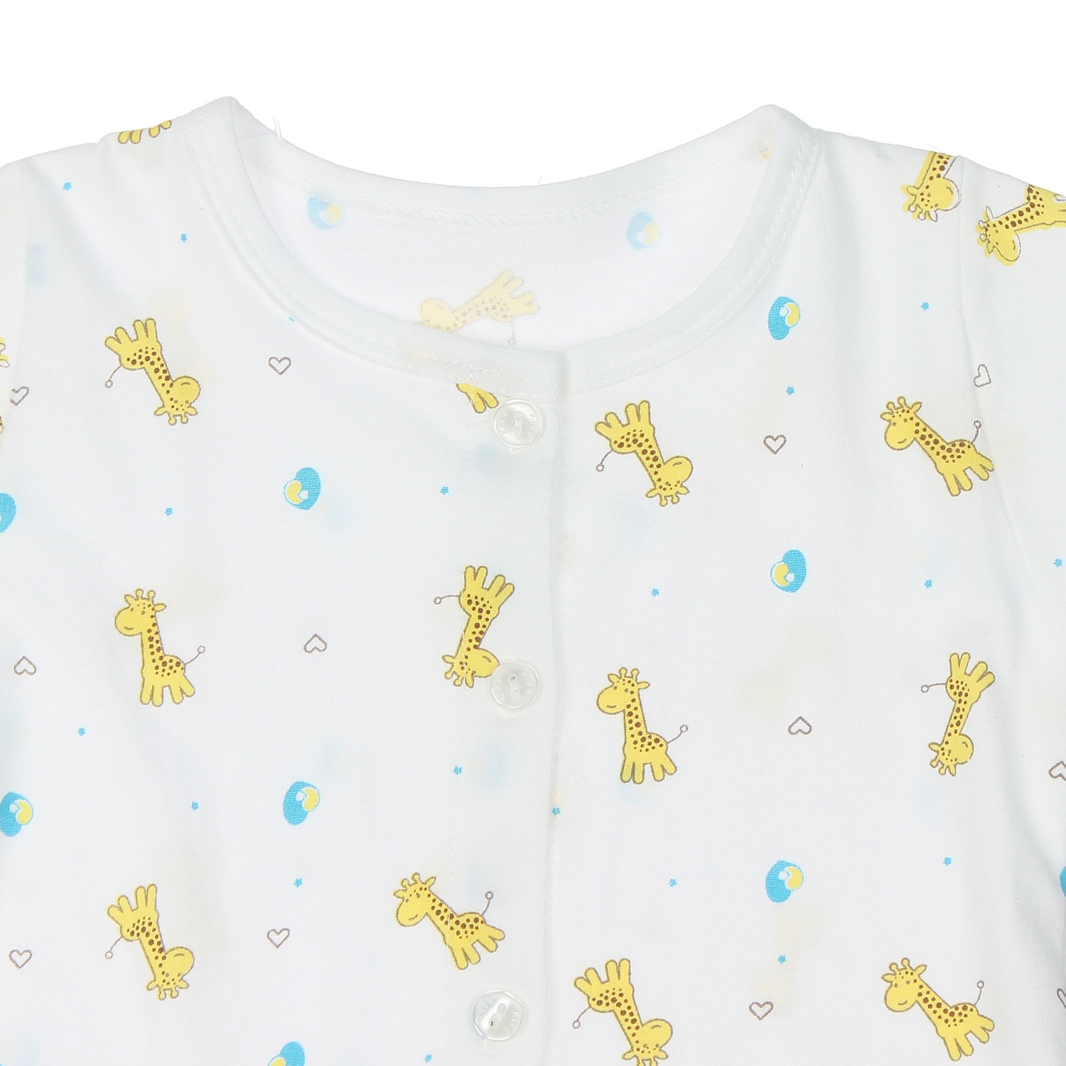 Áo cộc Kiza in hình chú hươu cao cổ (Trắng vàng) 12-18M hình 3