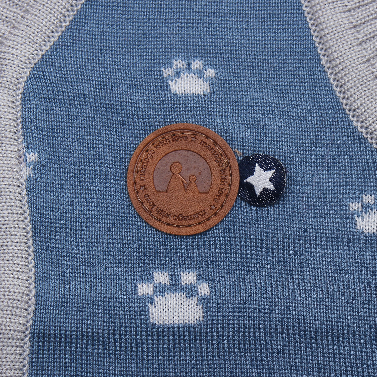 Áo gile len sơ sinh Mamago ND19 (Xanh hàn quốc) hình 3