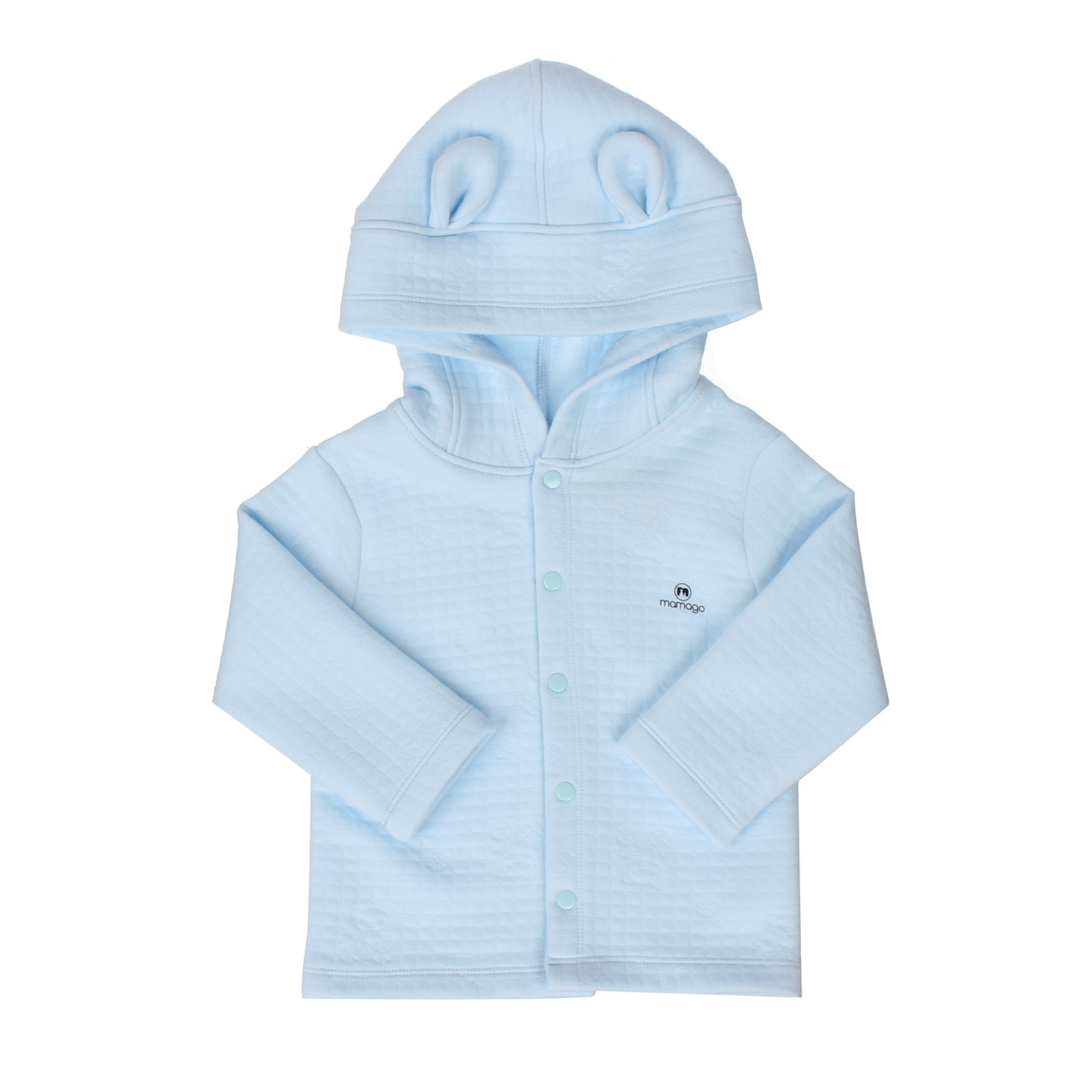 Áo khoác cho bé in gấu Mamago Xanh hình 4