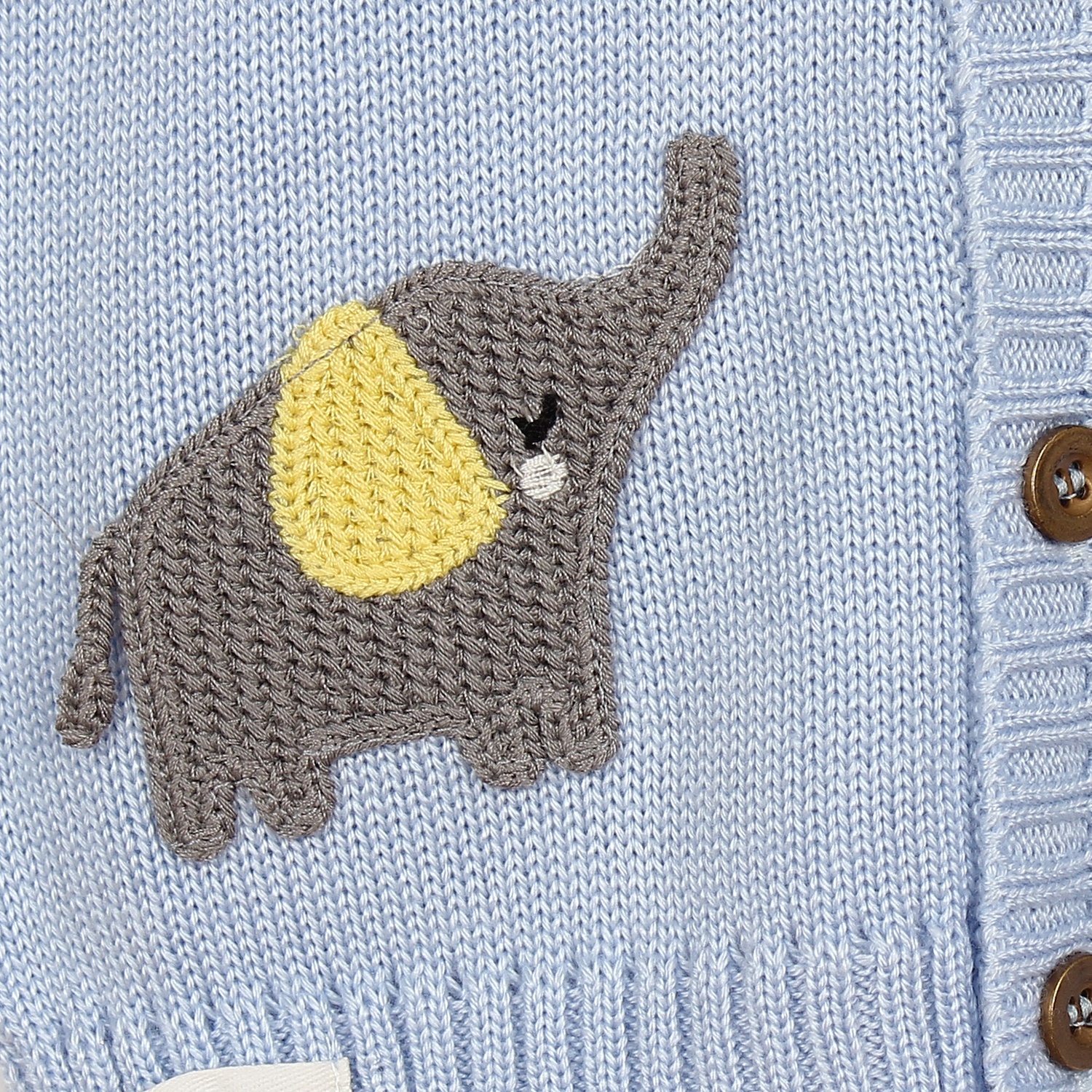 Áo len gile sơ sinh Mamago (màu xanh nhạt) hình 4