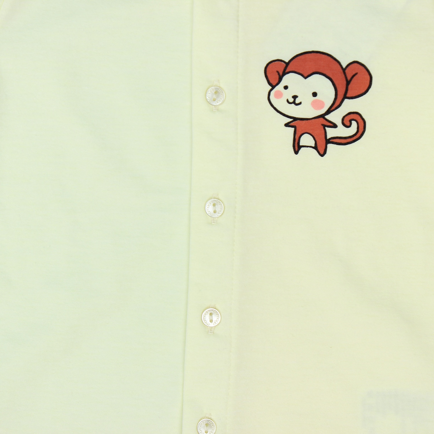 Áo sơ sinh cài giữa tay dài Mamago Vera K19 (Vàng) hình 2