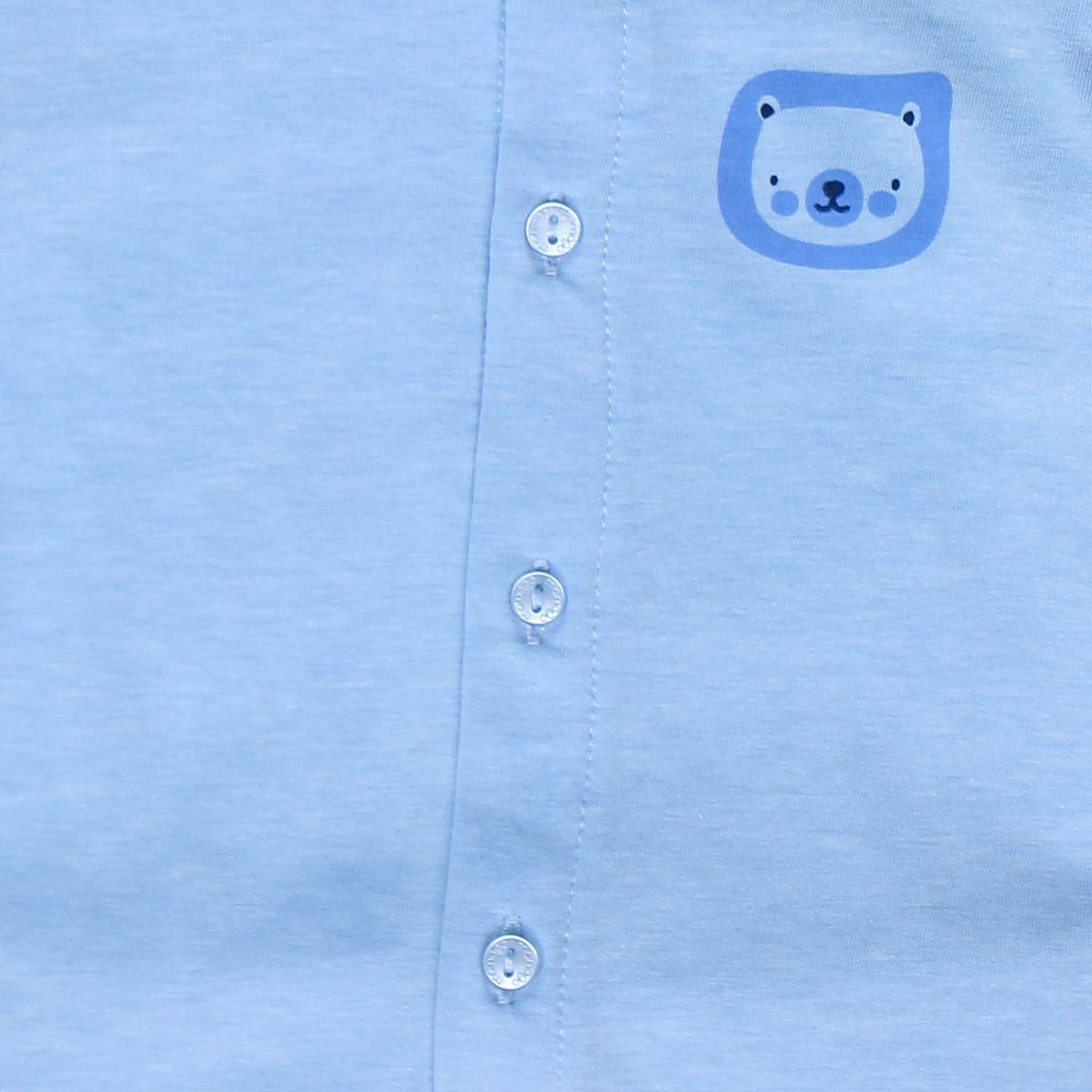 Áo sơ sinh cài giữa tay dài Mamago Vera K19 (Xanh) hình 3