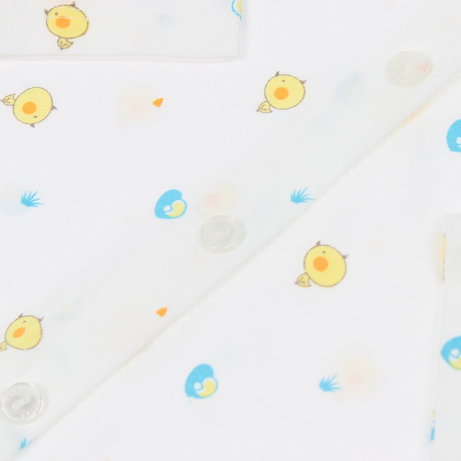 Áo sơ sinh dài tay Kiza in hình gà con (Trắng vàng) 18-24M hình 2