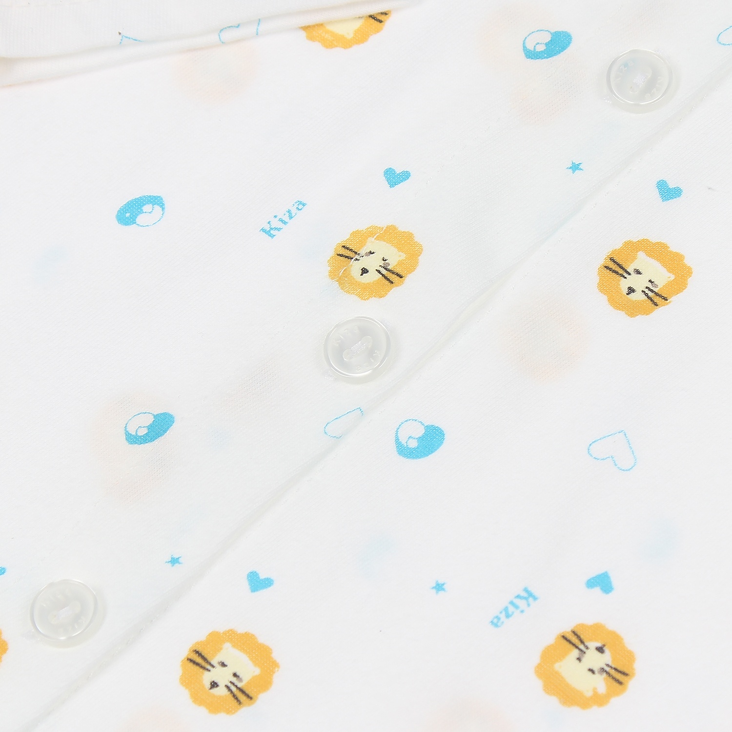 Áo sơ sinh dài tay Kiza in sư tử (Trắng cam) 6-9M hình 2