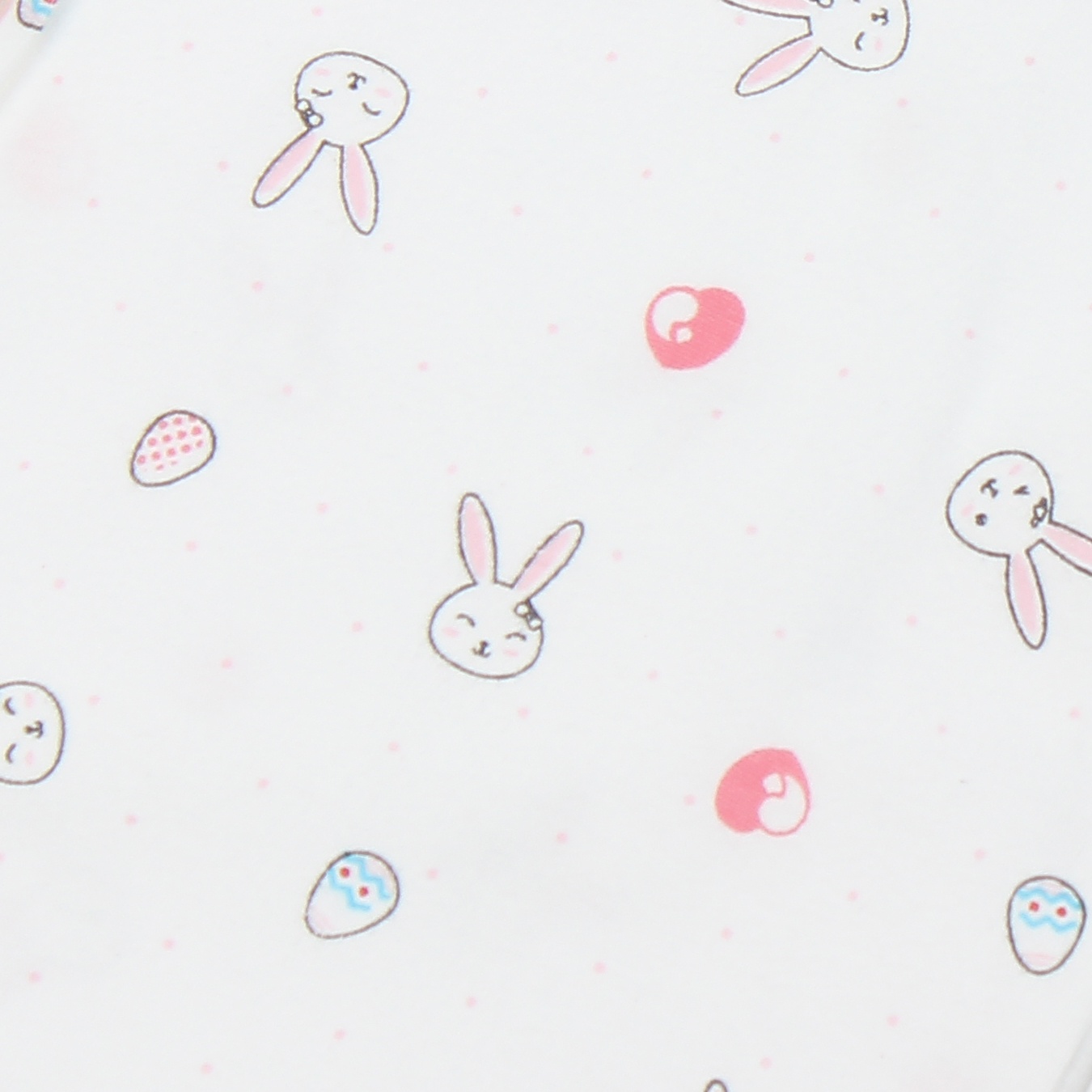 Áo sơ sinh Kiza cộc in hình thỏ (Trắng hồng) 0-3M hình 2