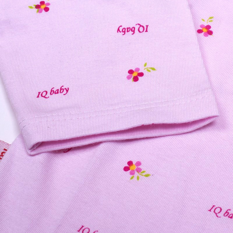 Áo sơ sinh tay dài cài lệch IQ Baby (Hồng phấn) size 1 hình 3