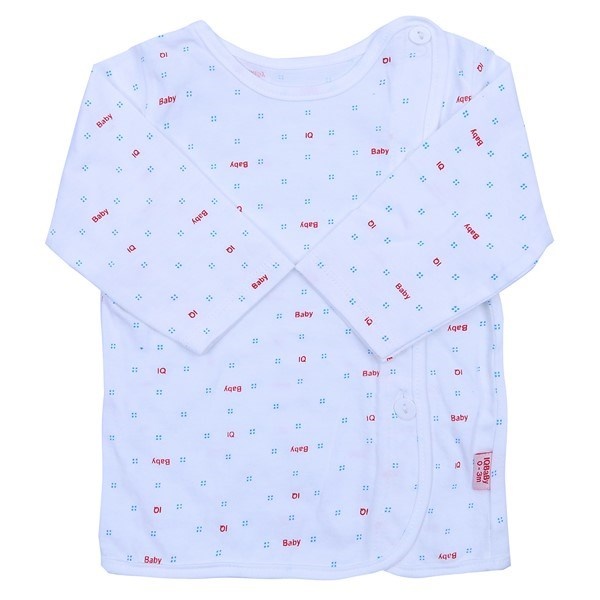 Áo sơ sinh dài tay IQ Baby in chữ đỏ hình 1