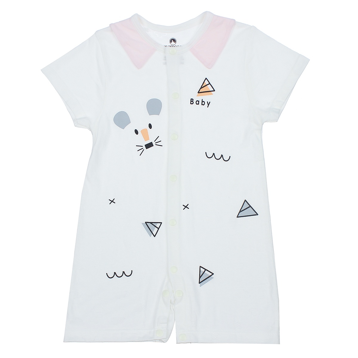 Bộ Body bé gái Neil cộc tay Mamago HN20H 9-12M (Trắng) hình 1