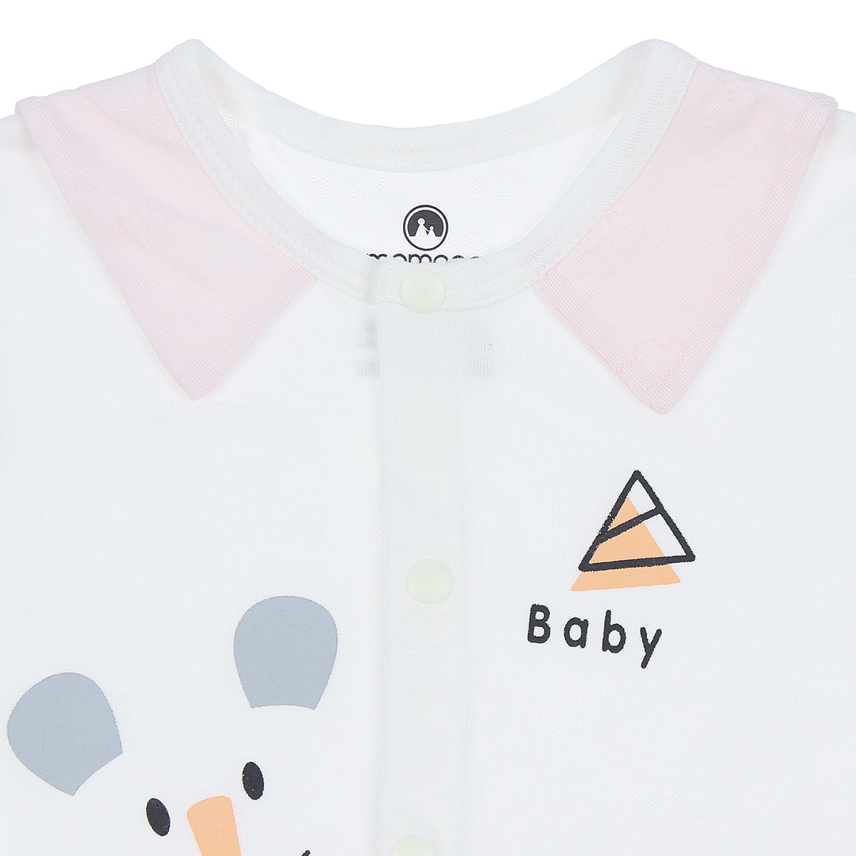 Bộ Body bé gái Neil cộc tay Mamago HN20H 9-12M (Trắng) hình 2