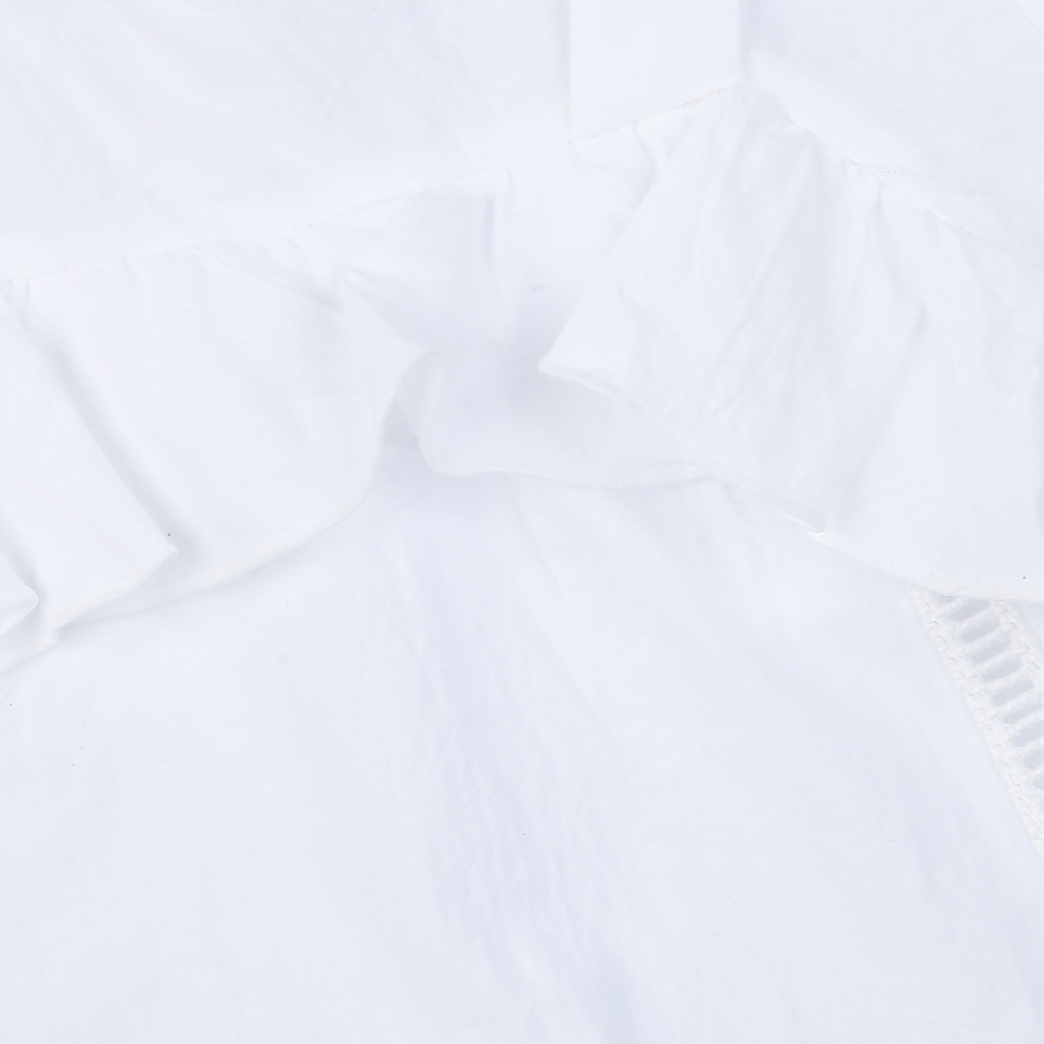 Bộ body cộc bé gái KidsPlaza phối bèo HN25H (Trắng) hình 2