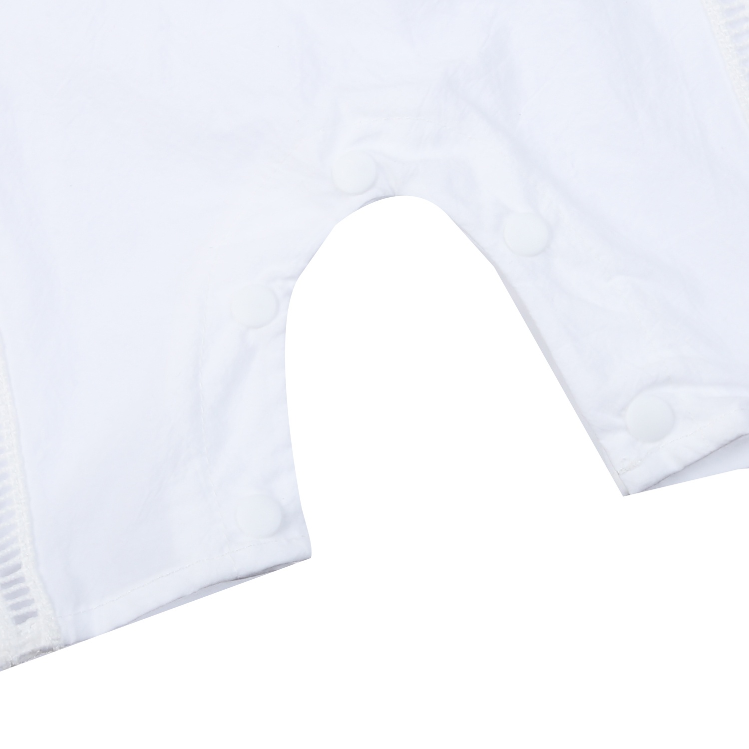 Bộ body cộc bé gái KidsPlaza phối bèo HN25H (Trắng) hình 3