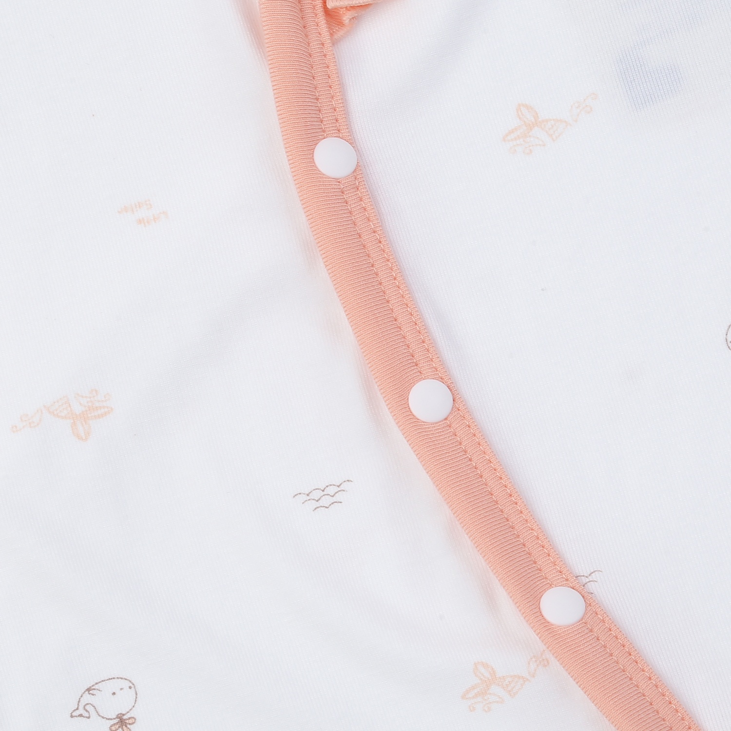 Bộ body cộc tay cài lệch Kidsplaza Otis ND25H (Trắng) hình 2