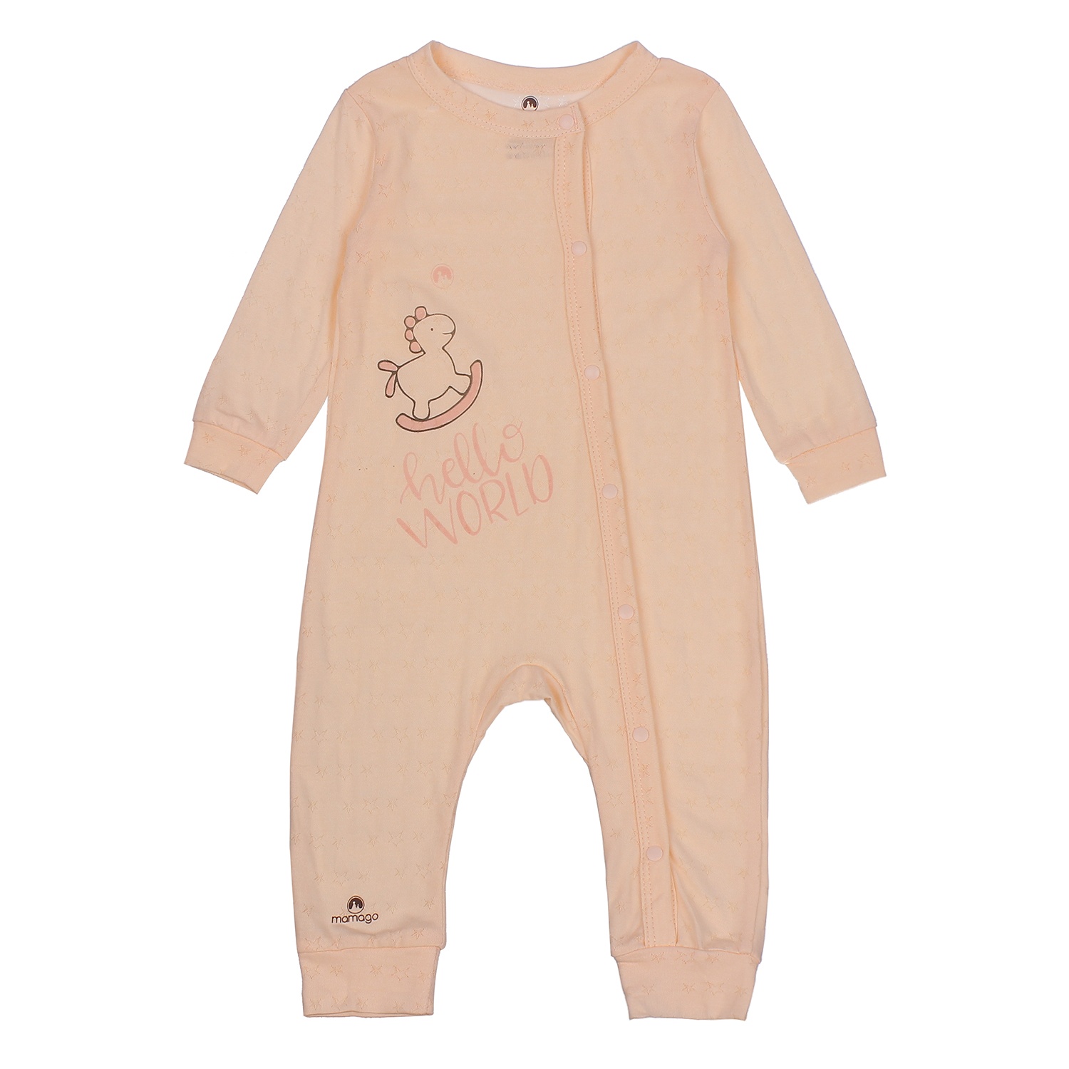 Bộ Body dài tay Mamago twikle star 0-3M ND20H (Cam) hình 1