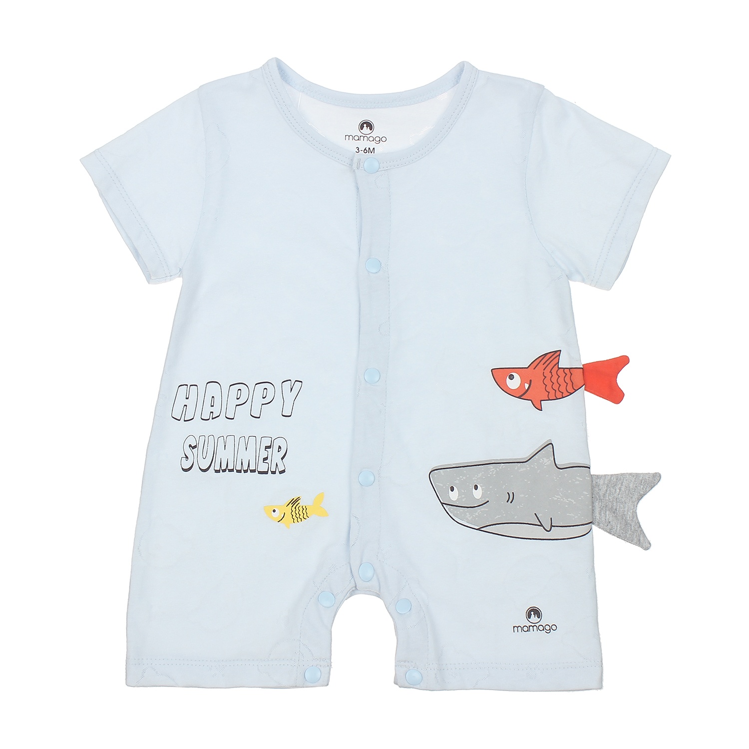 Bộ Body neil gấu cộc tay Mamago HN20H 3-6M (Xanh Dương) hình 1