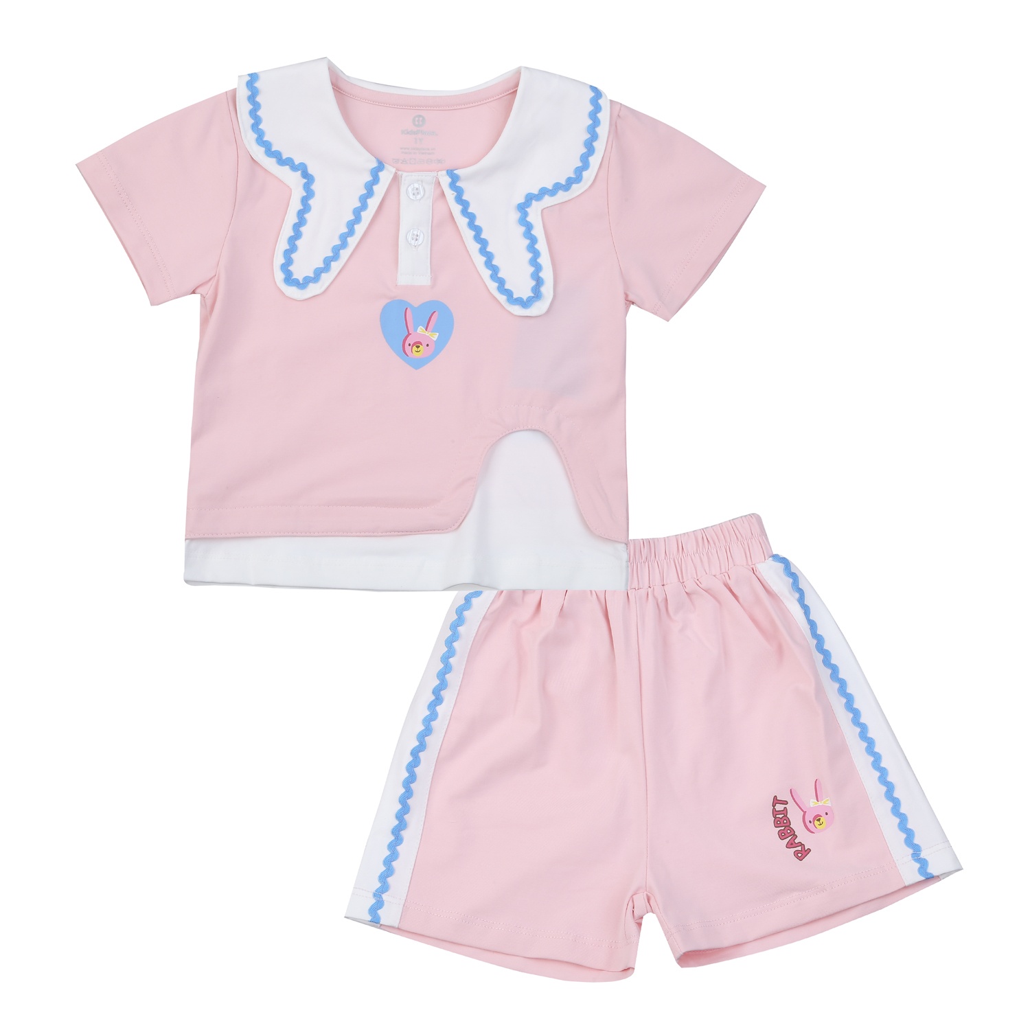 Bộ cộc bé gái KidsPlaza in Rabbit TT25H (Hồng) hình 1