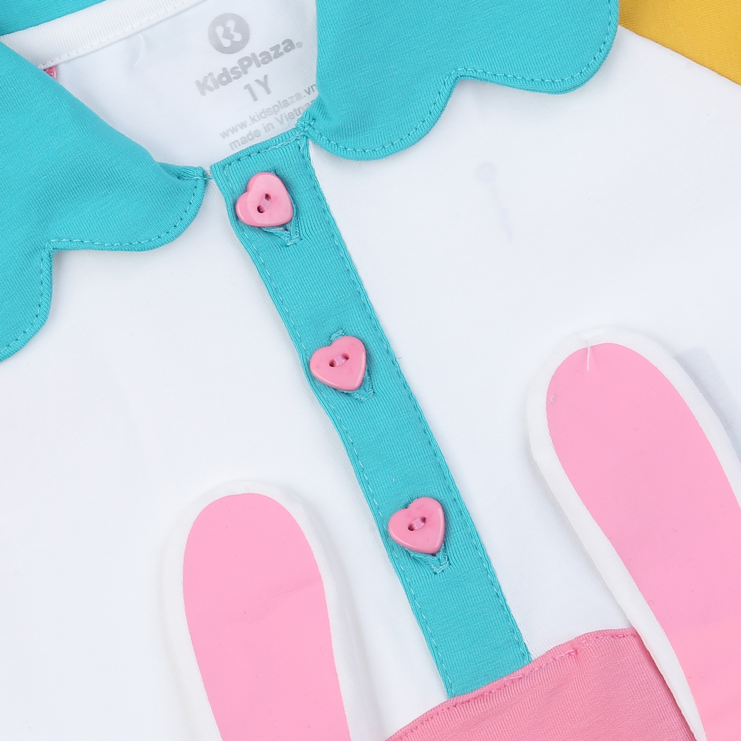 Bộ cộc bé gái KidsPlaza in tai thỏ TT25H (Hồng) hình 3
