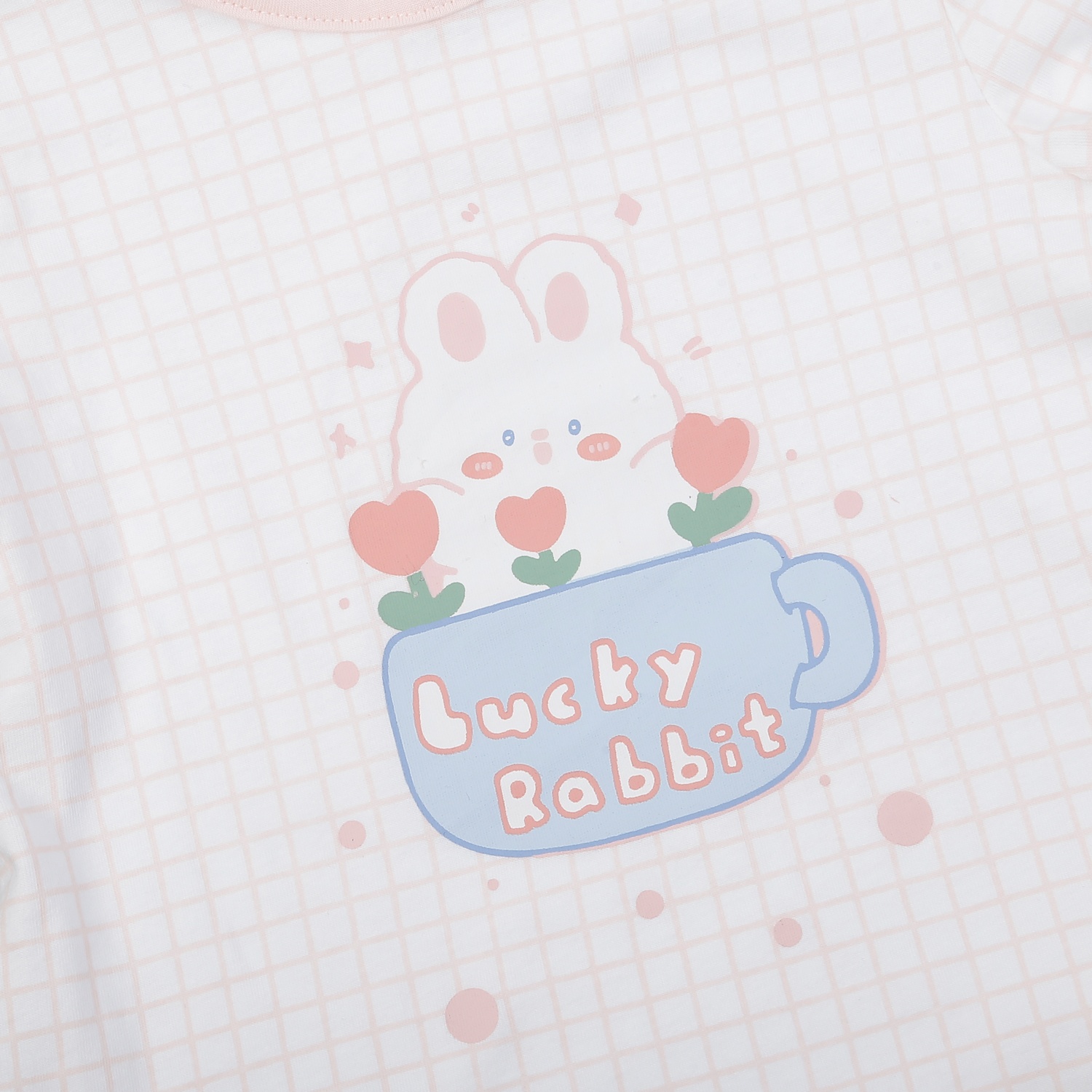 Bộ cộc bé gái KidsPlaza in thỏ BA25H (Trắng) hình 3
