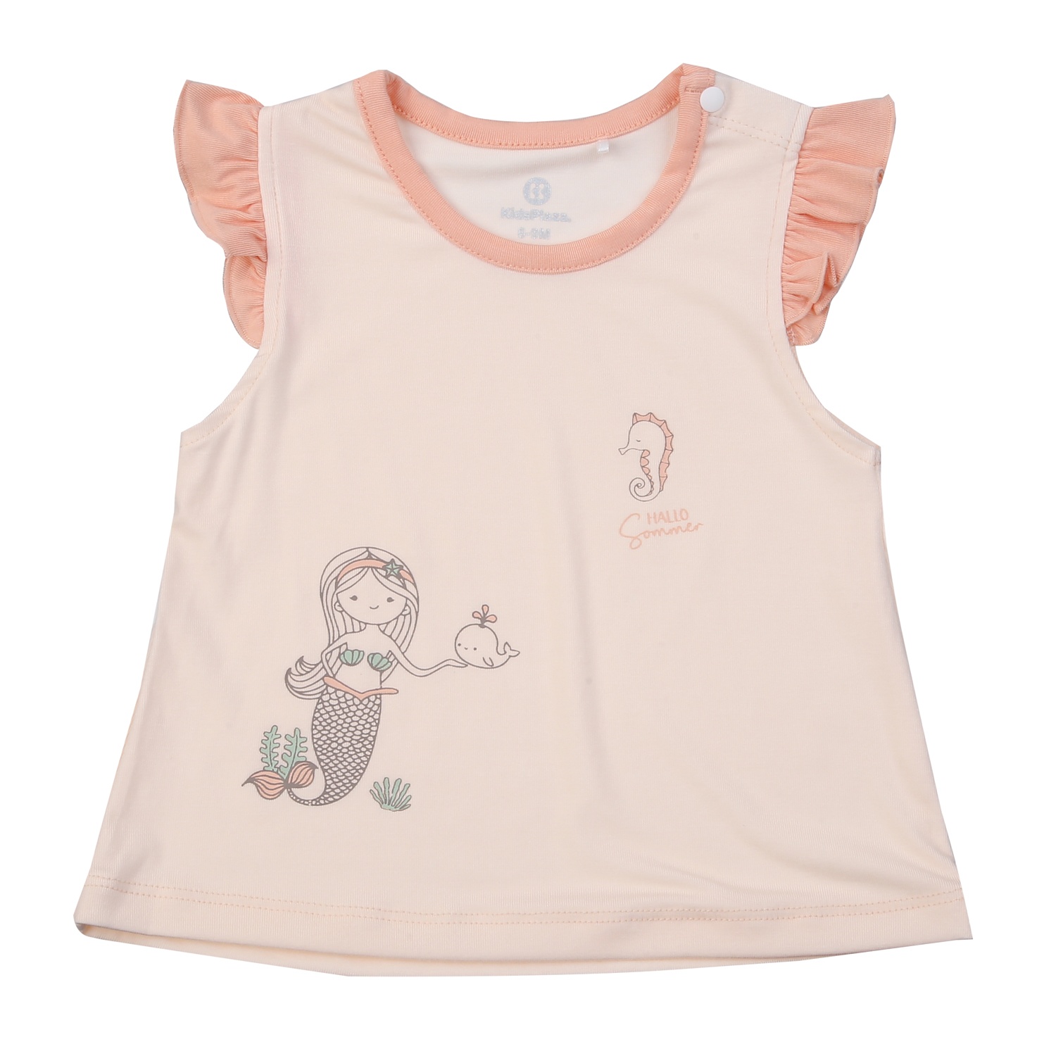 Bộ cộc bé gái KidsPlaza in tiên cá ND25H (Hồng) hình 2