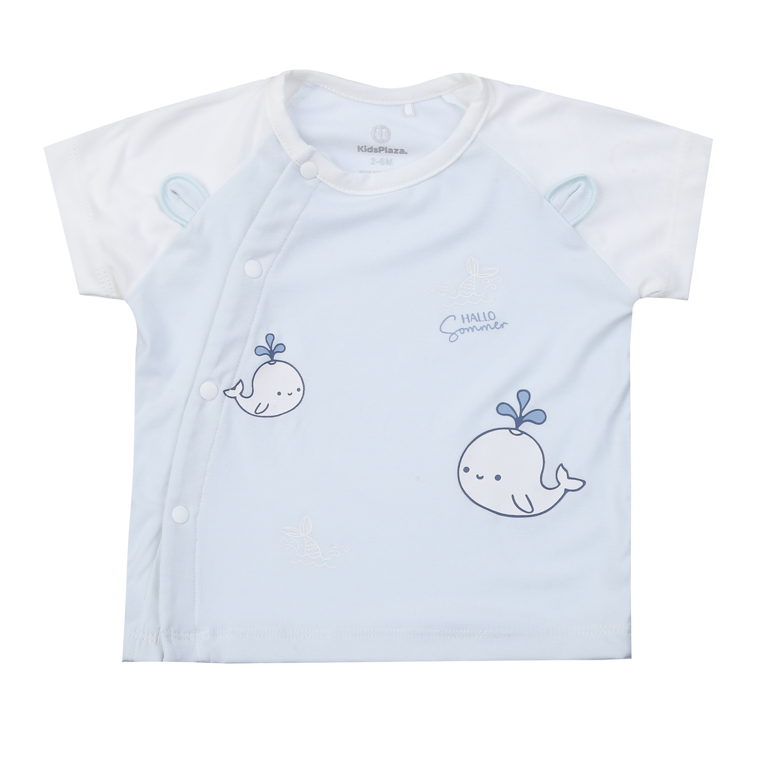 Bộ cộc cài chéo bé trai KidsPlaza in cá heo ND25H (Xanh) hình 2