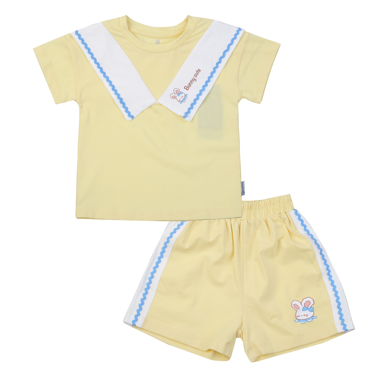 Bộ cộc tay bé gái KidsPlaza in Bunny TT25H (Vàng) hình 1