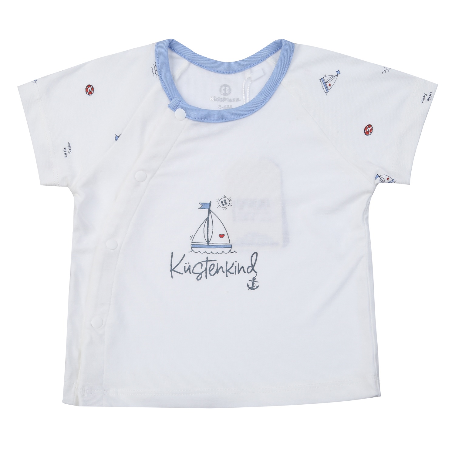 Bộ quần áo cộc cài chéo KidsPlaza Otis ND25H (Trắng) hình 2