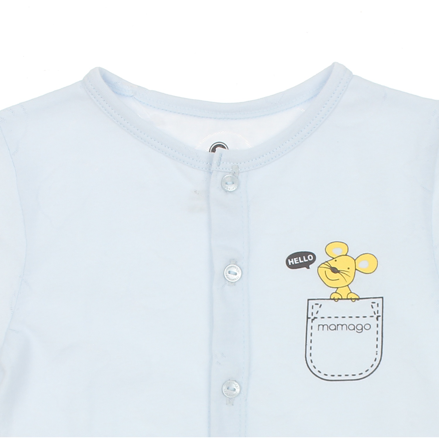 Bộ quần áo cộc tay cài giữa Neil gấu Mamago HN20H 6-9M (Xanh Dương) hình 2