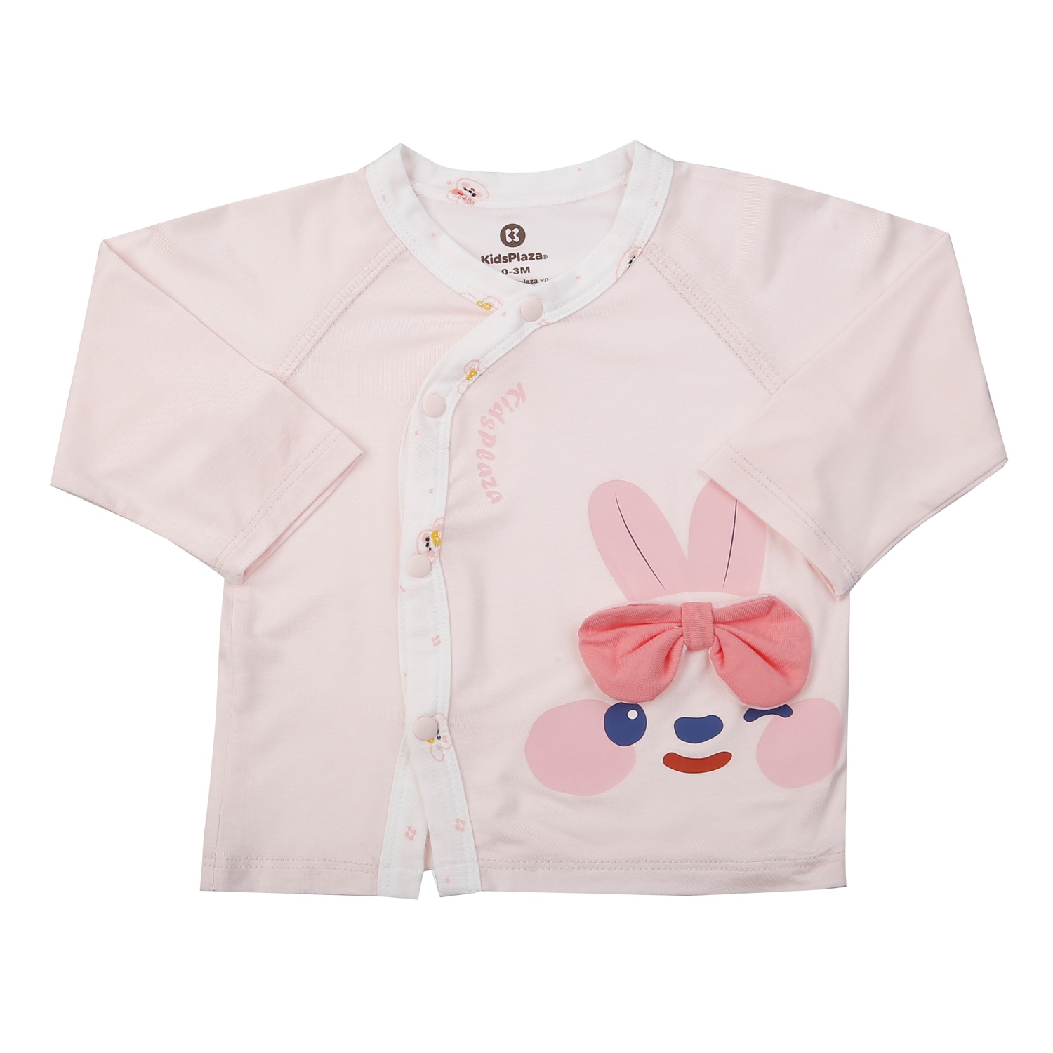 Bộ quần áo dài tay bé gái KidsPlaza in thỏ M25H (Hồng) hình 1
