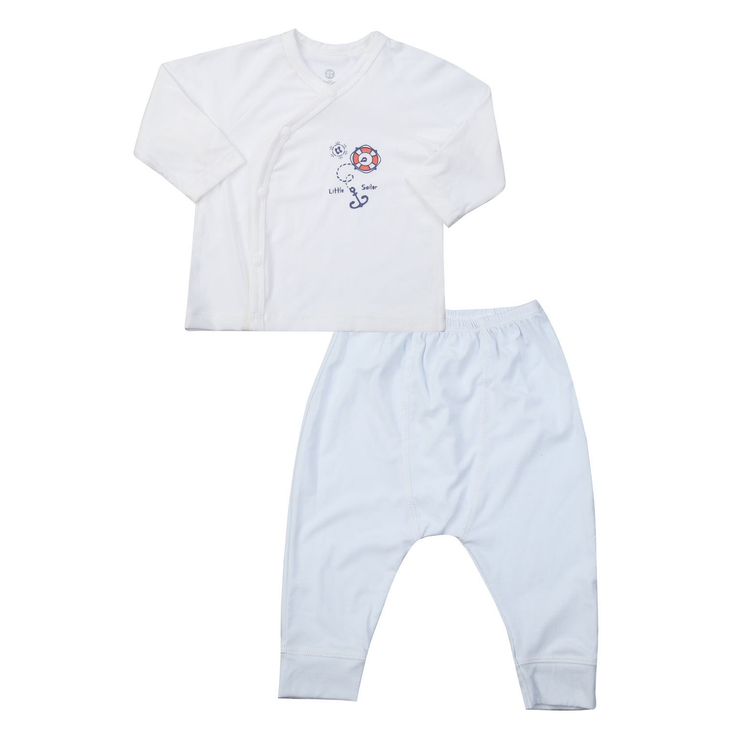 Bộ quần áo dài tay bé trai KidsPlaza Otis ND25H (Trắng) hình 1