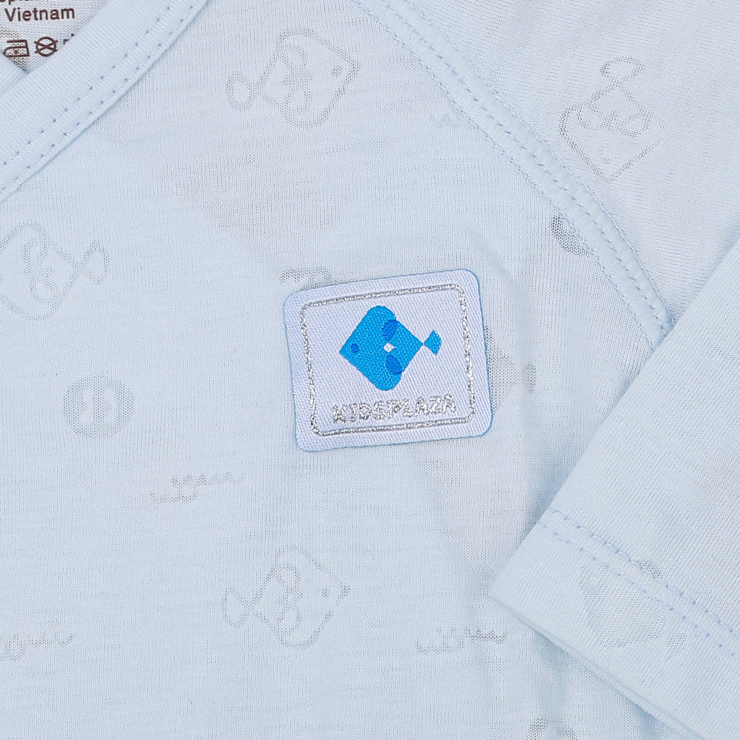 Bộ quần áo dài tay cài chéo KidsPlaza in cá HN21T (Xanh) hình 6