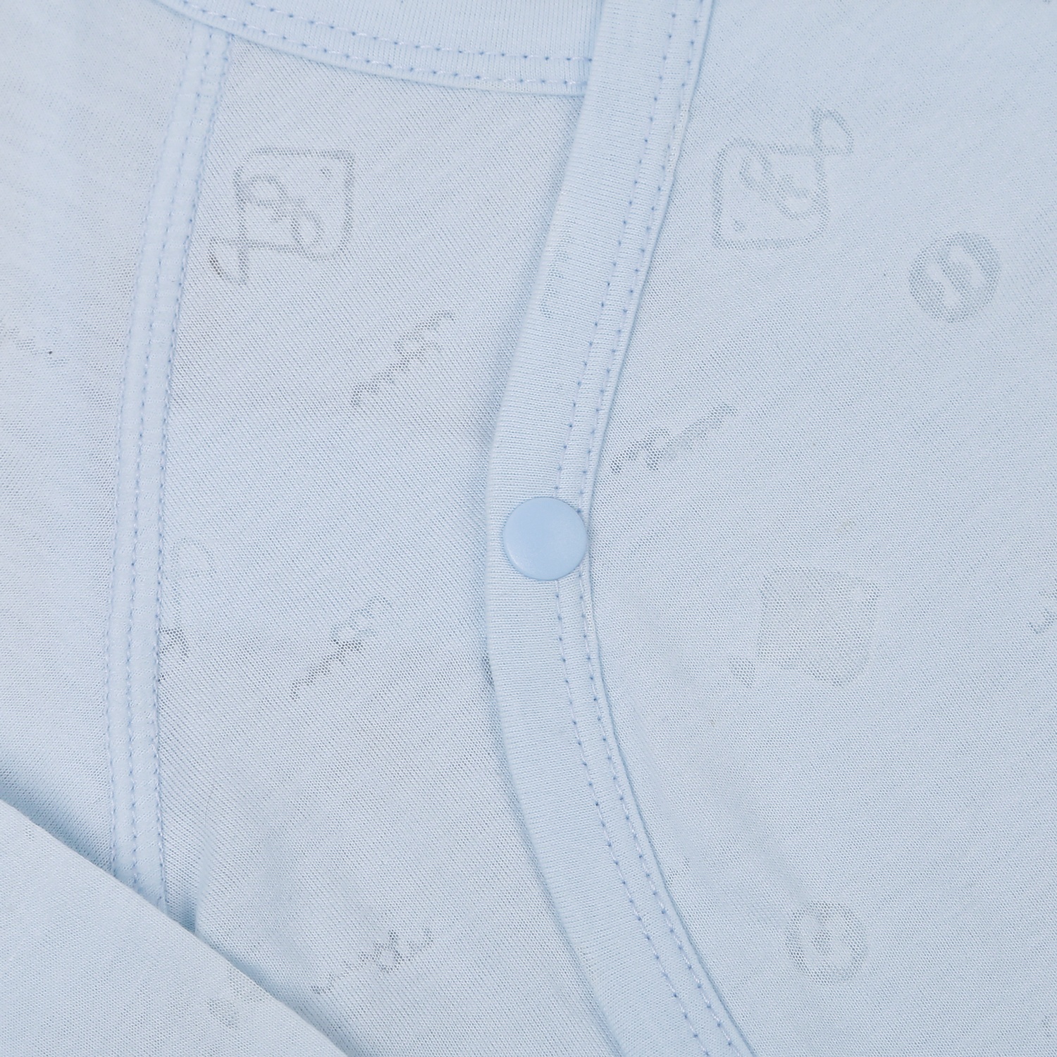 Bộ quần áo dài tay cài chéo KidsPlaza in cá HN21T (Xanh) hình 5