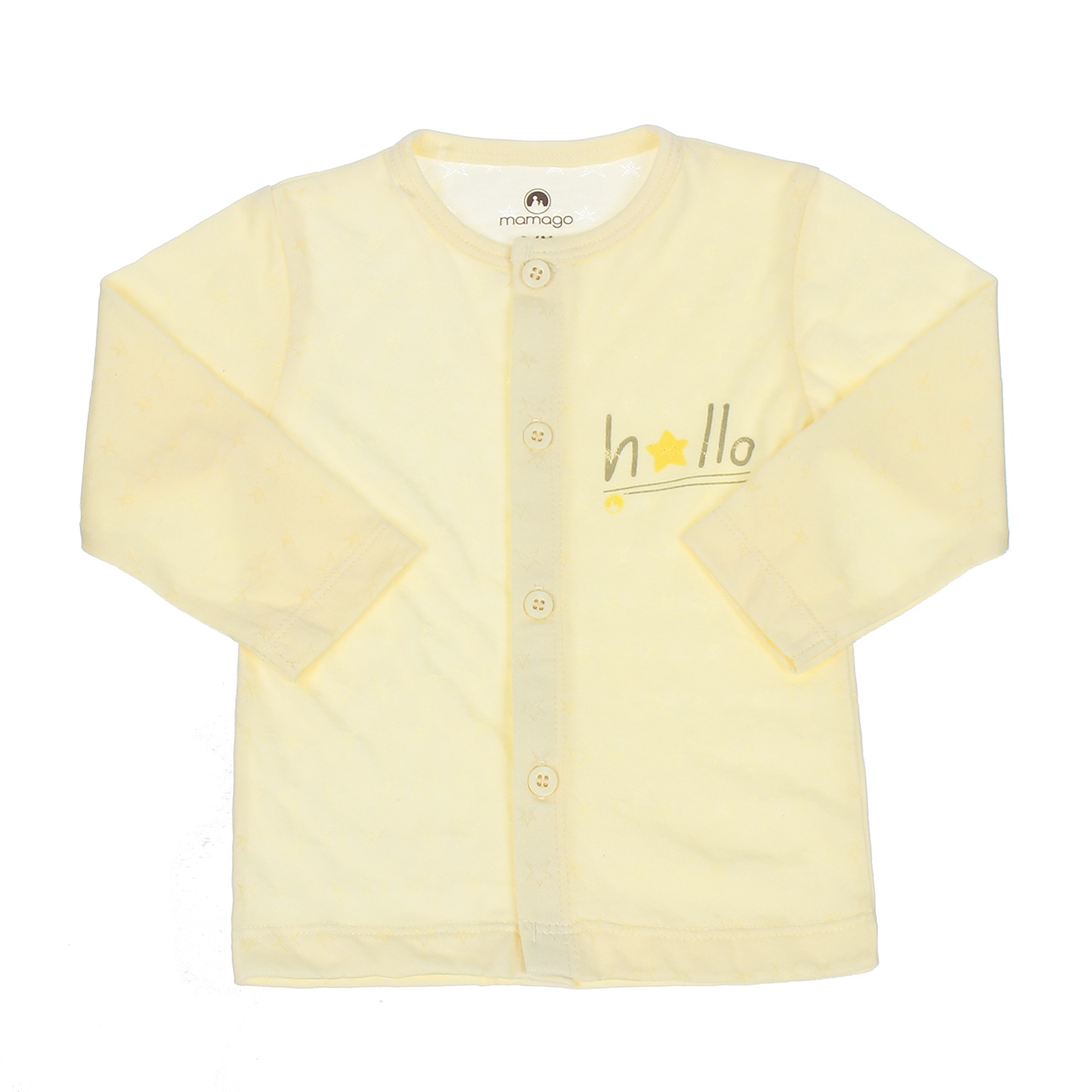 Bộ quần áo dài tay cài giữa Mamago Twikle Star 0-3M ND20H (Vàng) hình 2