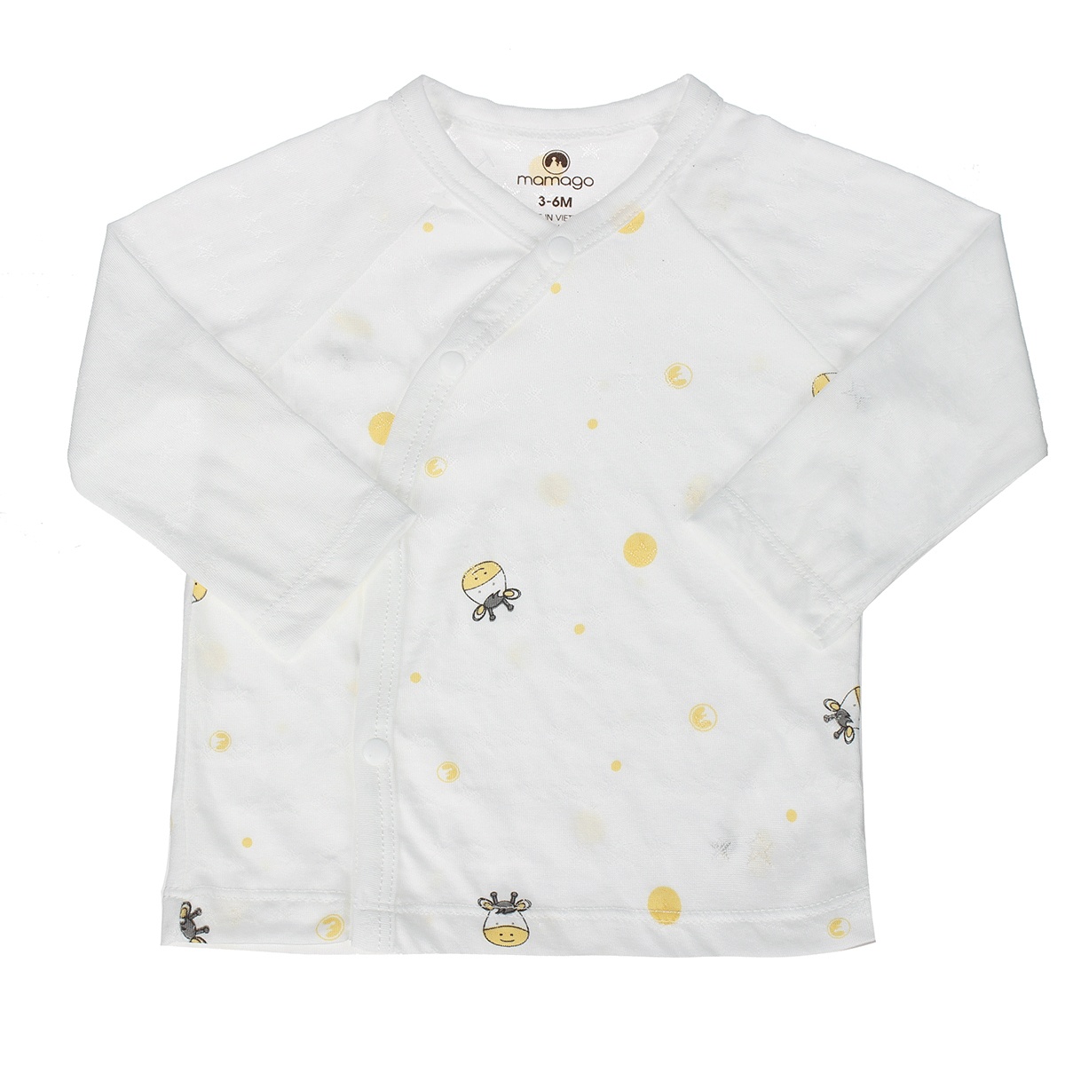 Bộ quần áo dài tay Mamago twikle star cài chéo ND20H 3-6M (Trắng) hình 2