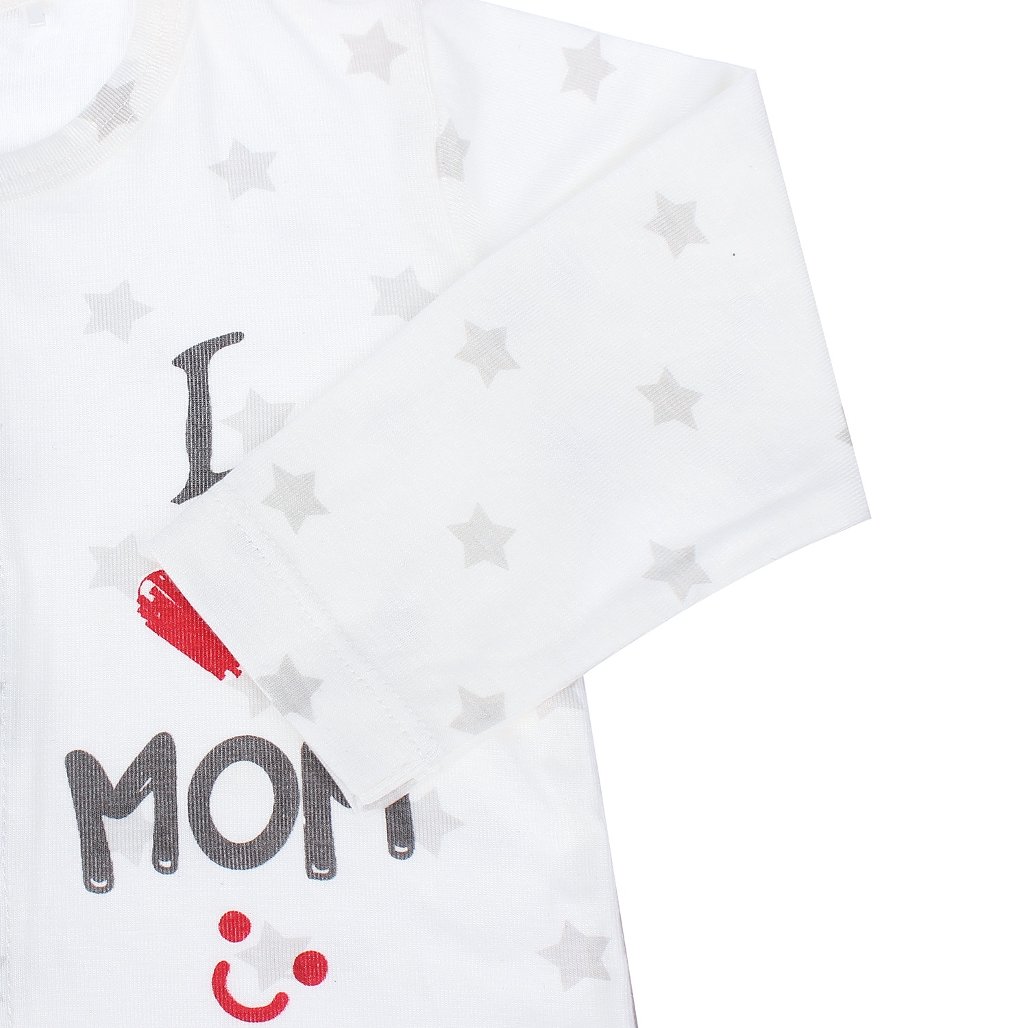 Bộ quần áo sơ sinh Otis cài giữa in sao KidsPlaza ND21H (Trắng) hình 4