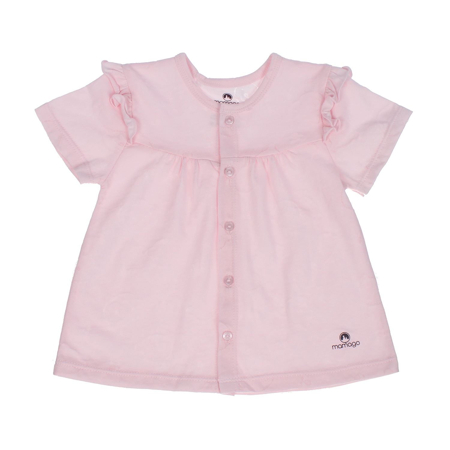 Bộ sơ sinh bé gái Neil cài giữa cộc tay Mamago HN20H (Hồng) 6-9M hình 2