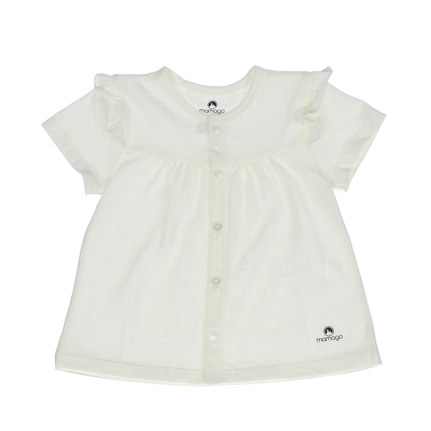 Bộ sơ sinh bé gái Neil cài giữa cộc tay Mamago HN20H (Trắng) 9-12M hình 2