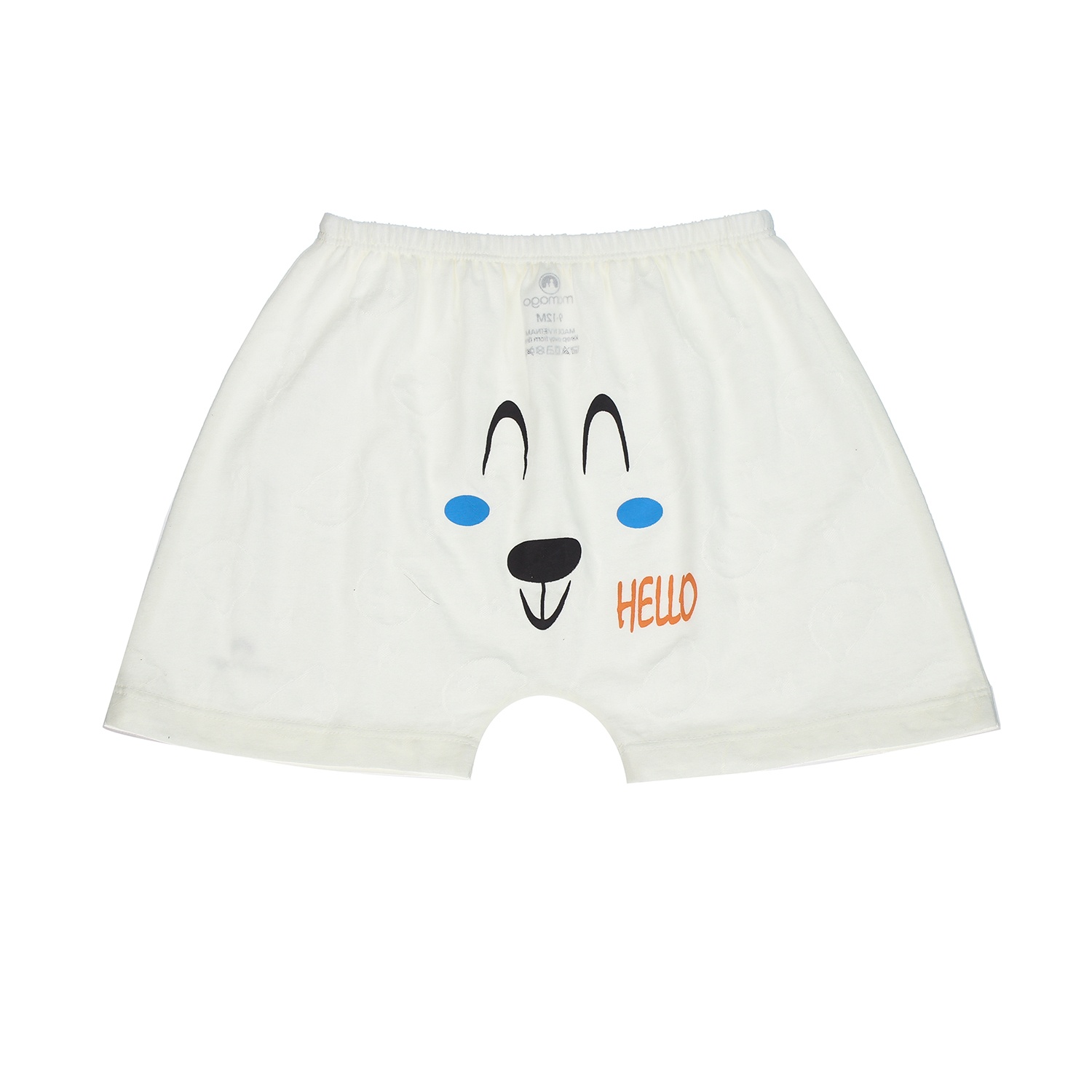 Bộ sơ sinh bé trai Neil cài giữa cộc tay Mamago HN20H (Trắng) 6-9M hình 3