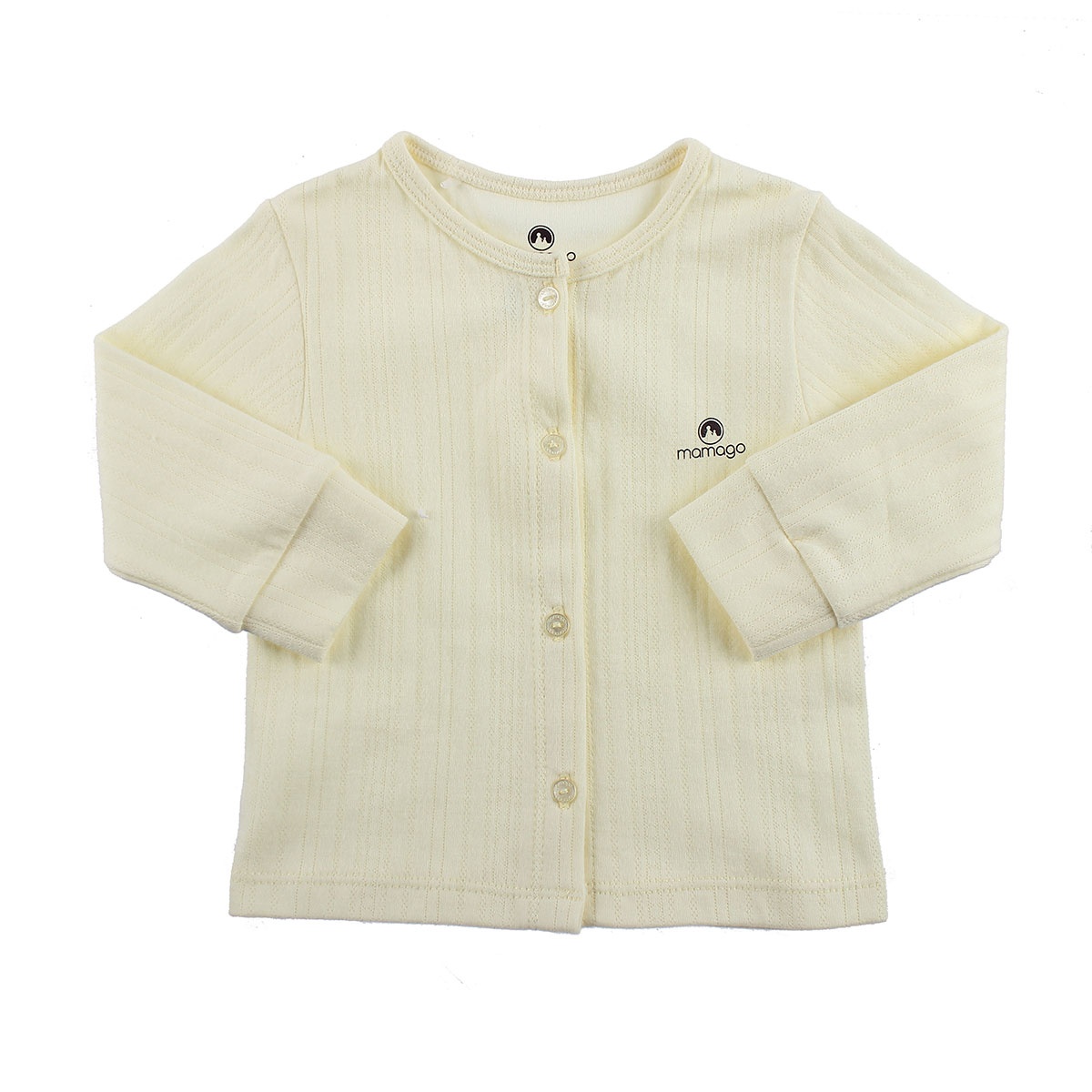 Bộ sơ sinh dài tay cài giữa Mamago kẻ sọc HN19D (Vàng) hình 2