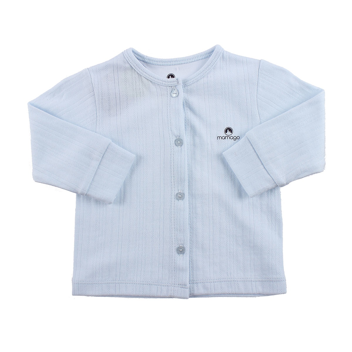 Bộ sơ sinh dài tay cài giữa Mamago kẻ sọc HN19D (Xanh) hình 2