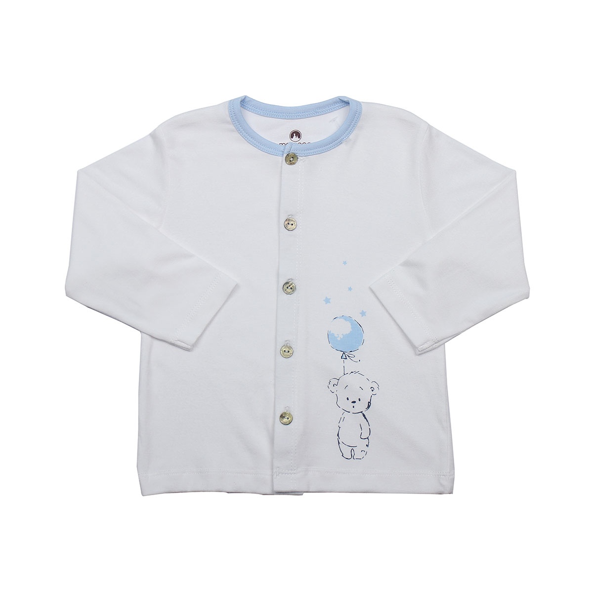  Bộ sơ sinh Otis cài giữa cho bé Mamago ND20H (Trắng Xanh) 0-3M hình 2