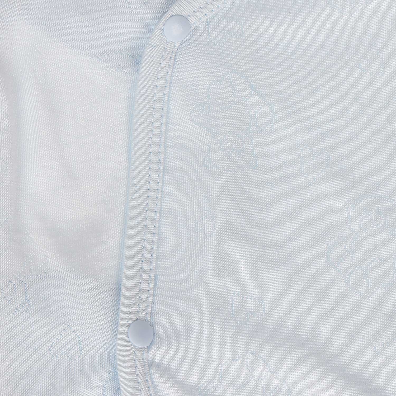 Quần áo sơ sinh sợi tre cài chéo Mamago in gấu xanh hình 2