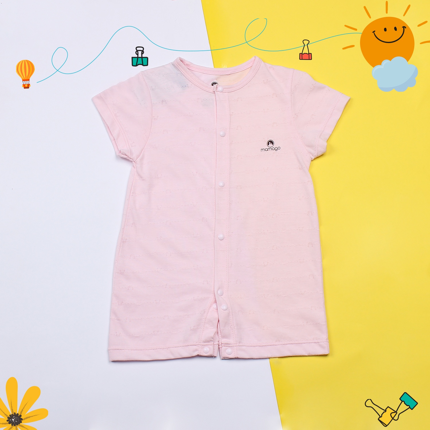 Body cho bé tay ngắn Doris Mamago HN19 (Hồng) Body cho bé tay ngắn Doris Mamago HN19 (Hồng) hình 1