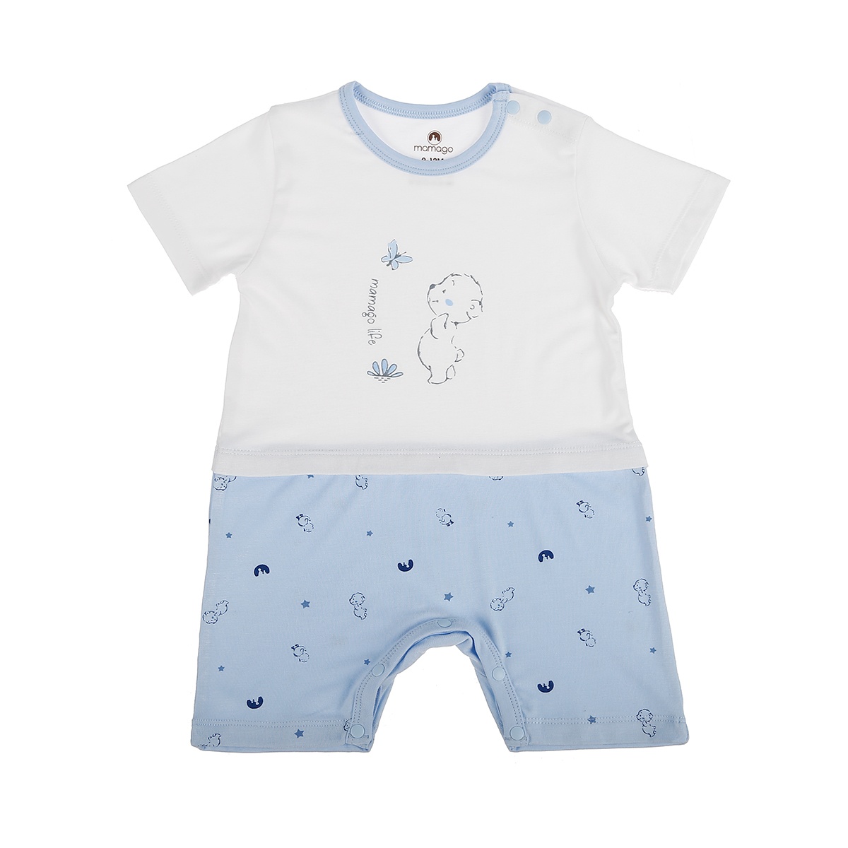 Body cộc tay cho bé Otis Mamago ND20H (Xanh) 9-12M hình 1