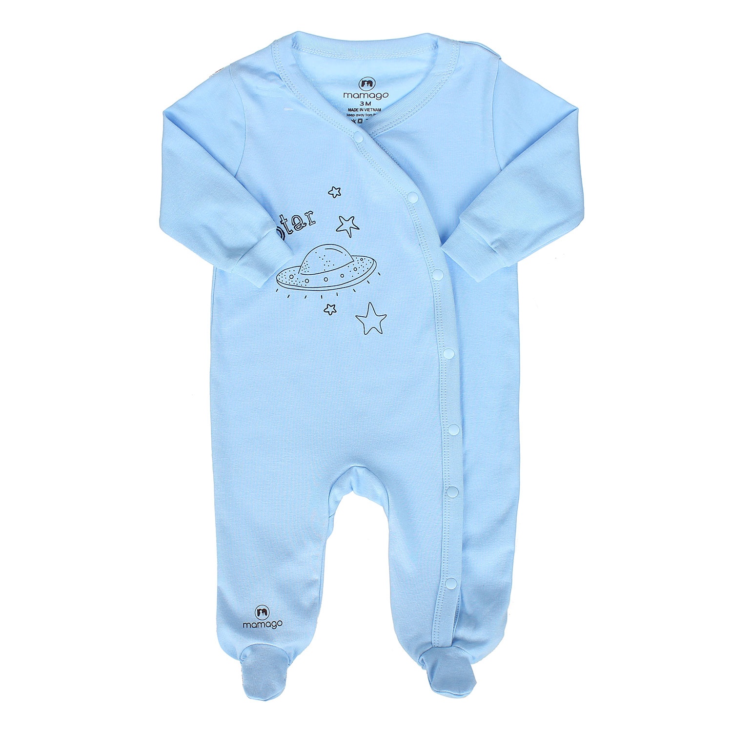 Body sơ sinh dài tay Mamago in vũ trụ ND18 hình 1