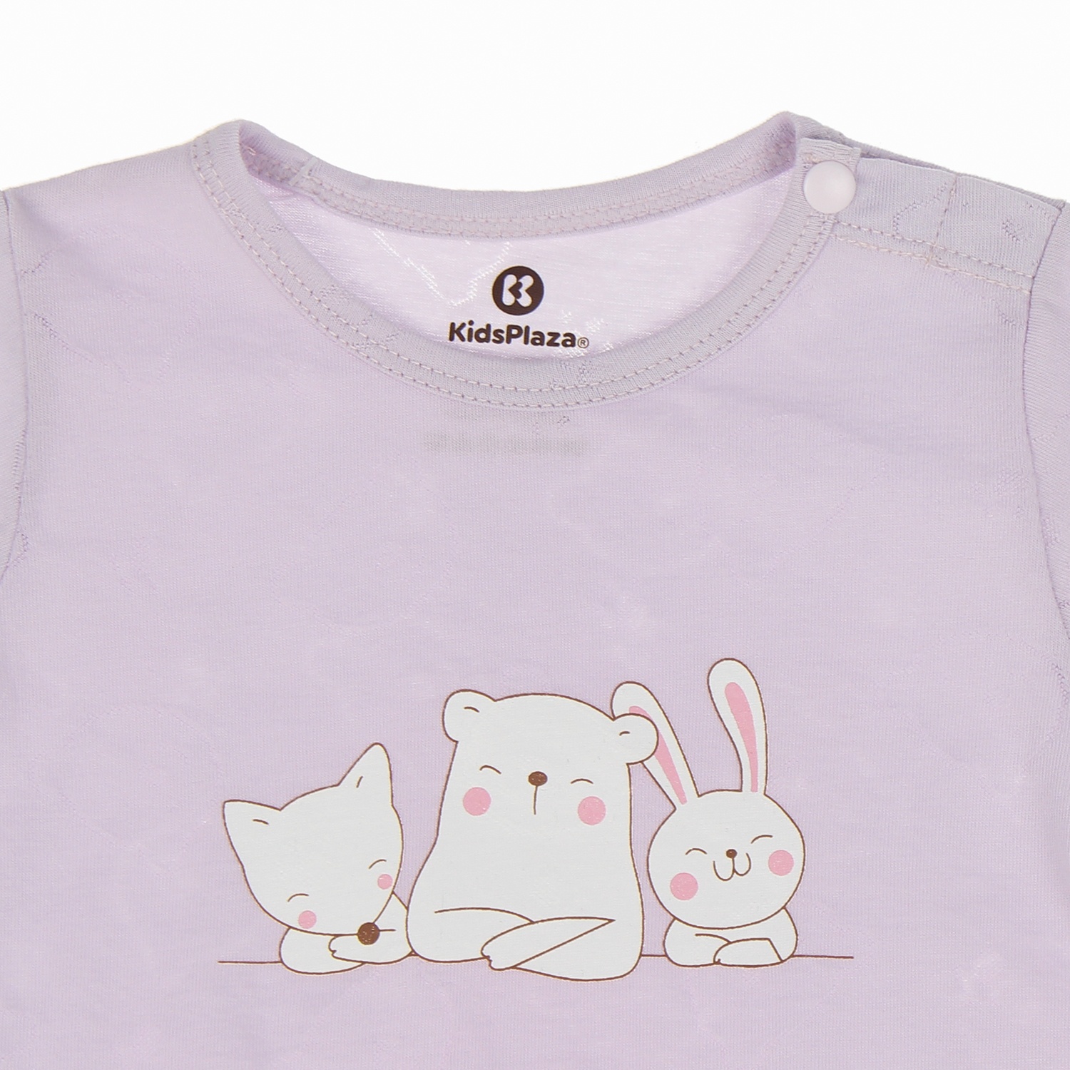 Body suit dài tay bé gái Kidsplaza neil gấu HN20T (Tím) hình 2