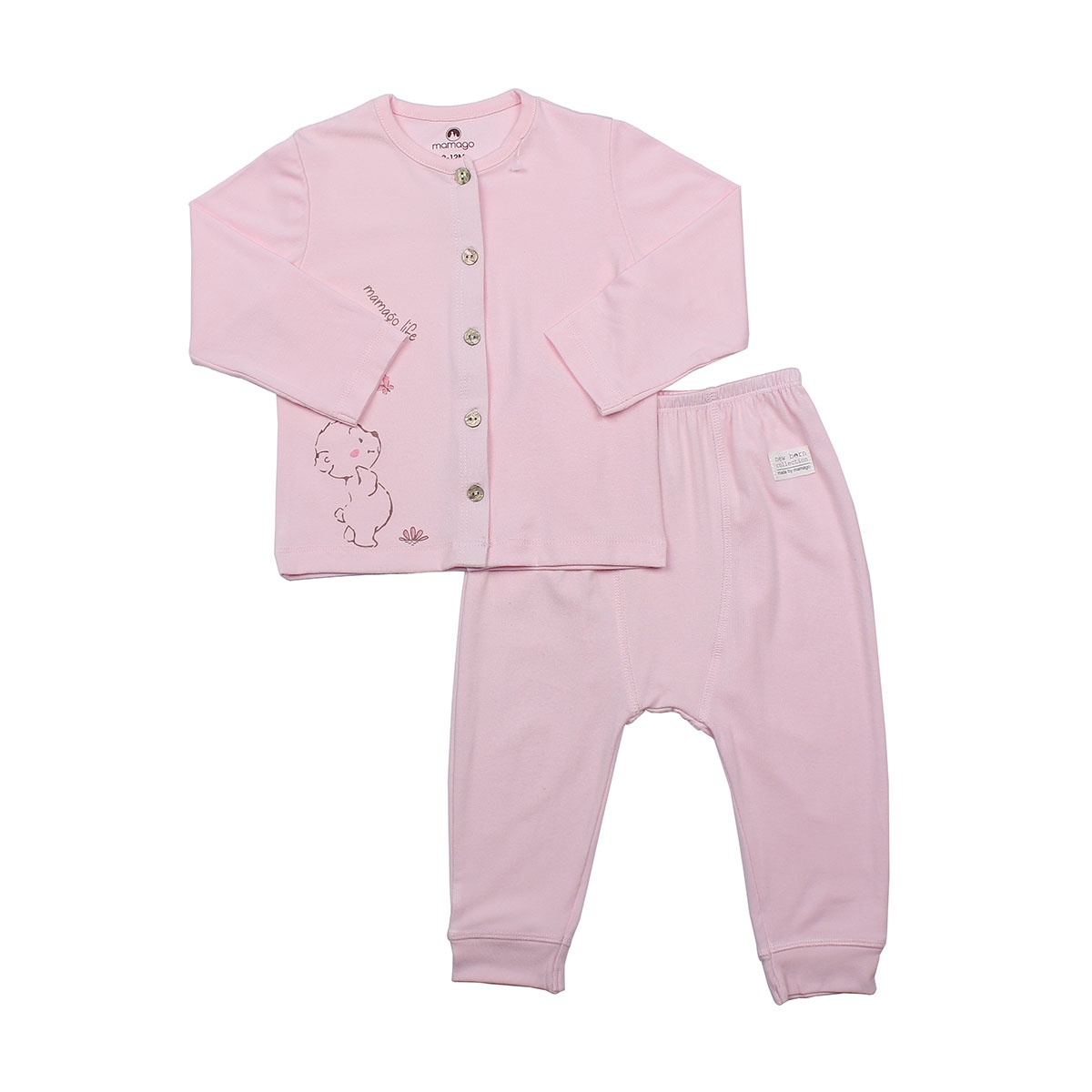 Quần áo sơ sinh cài giữa Otis Mamago ND20H (Hồng) hình 1