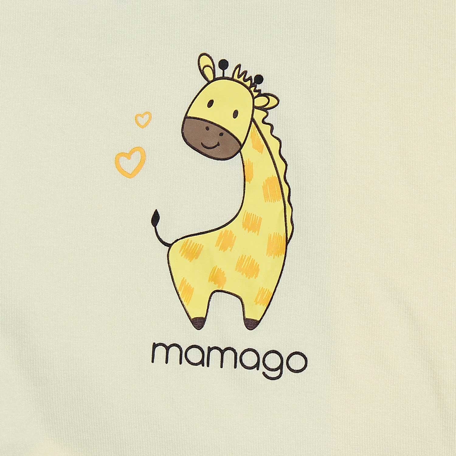 Quần áo sơ sinh cộc tay Otis cài vai Mamago (Vàng) hình 2