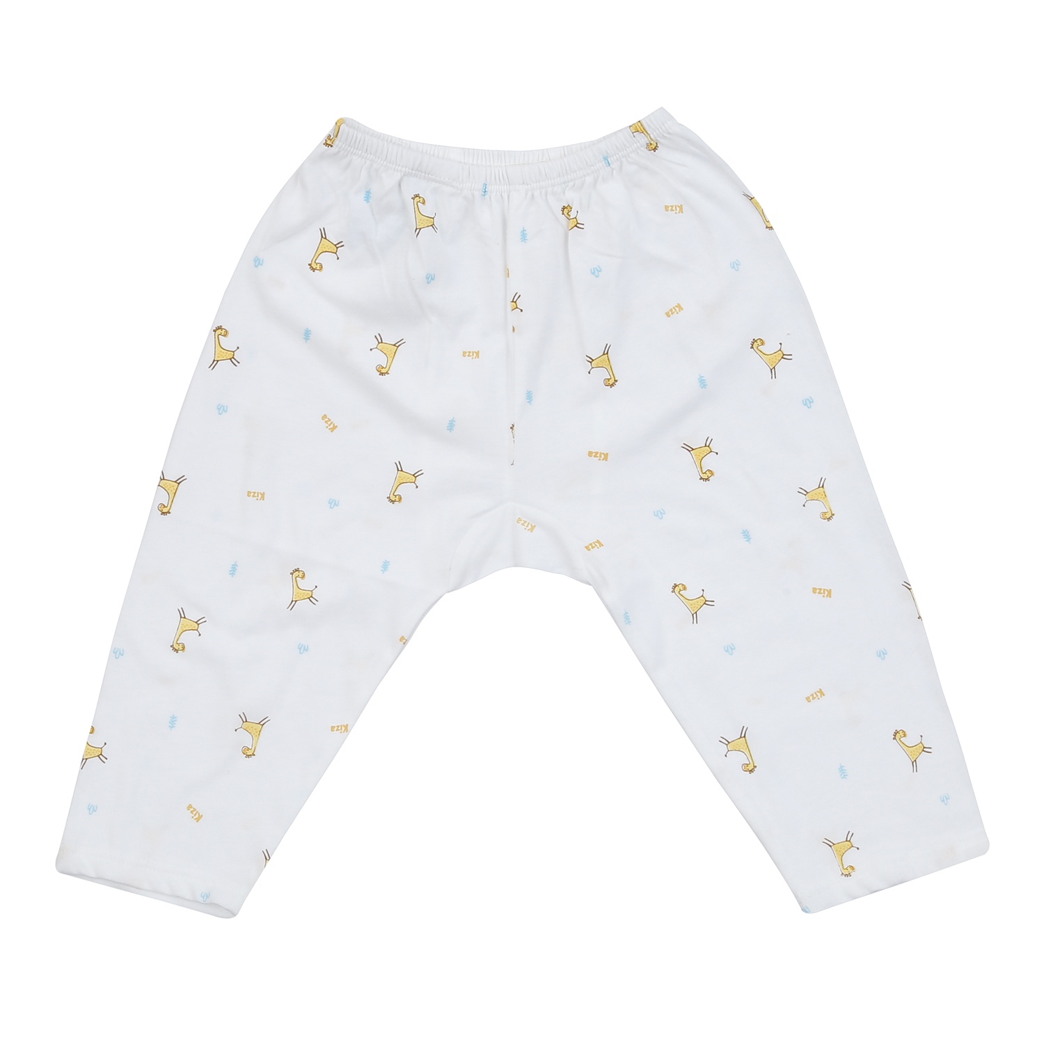 Quần dài cho bé sơ sinh Kiza in hươu (Trắng vàng) hình 1