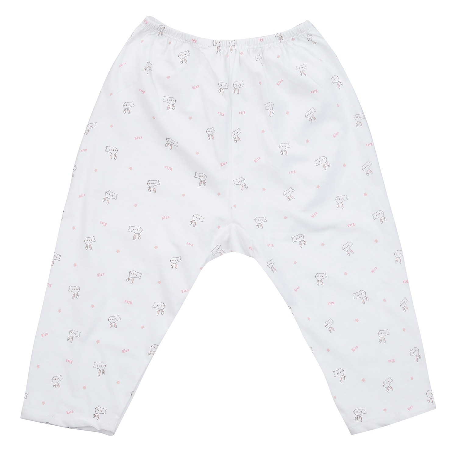 Quần dài cho bé sơ sinh Kiza in thỏ (Trắng hồng) hình 1