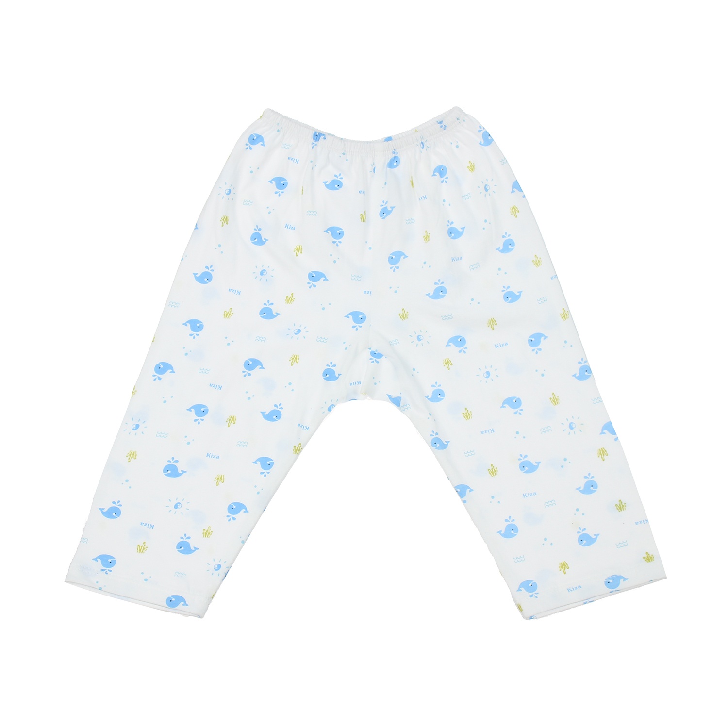 Quần dài sơ sinh Kiza in cá heo (Trắng Xanh) 9-12M hình 1