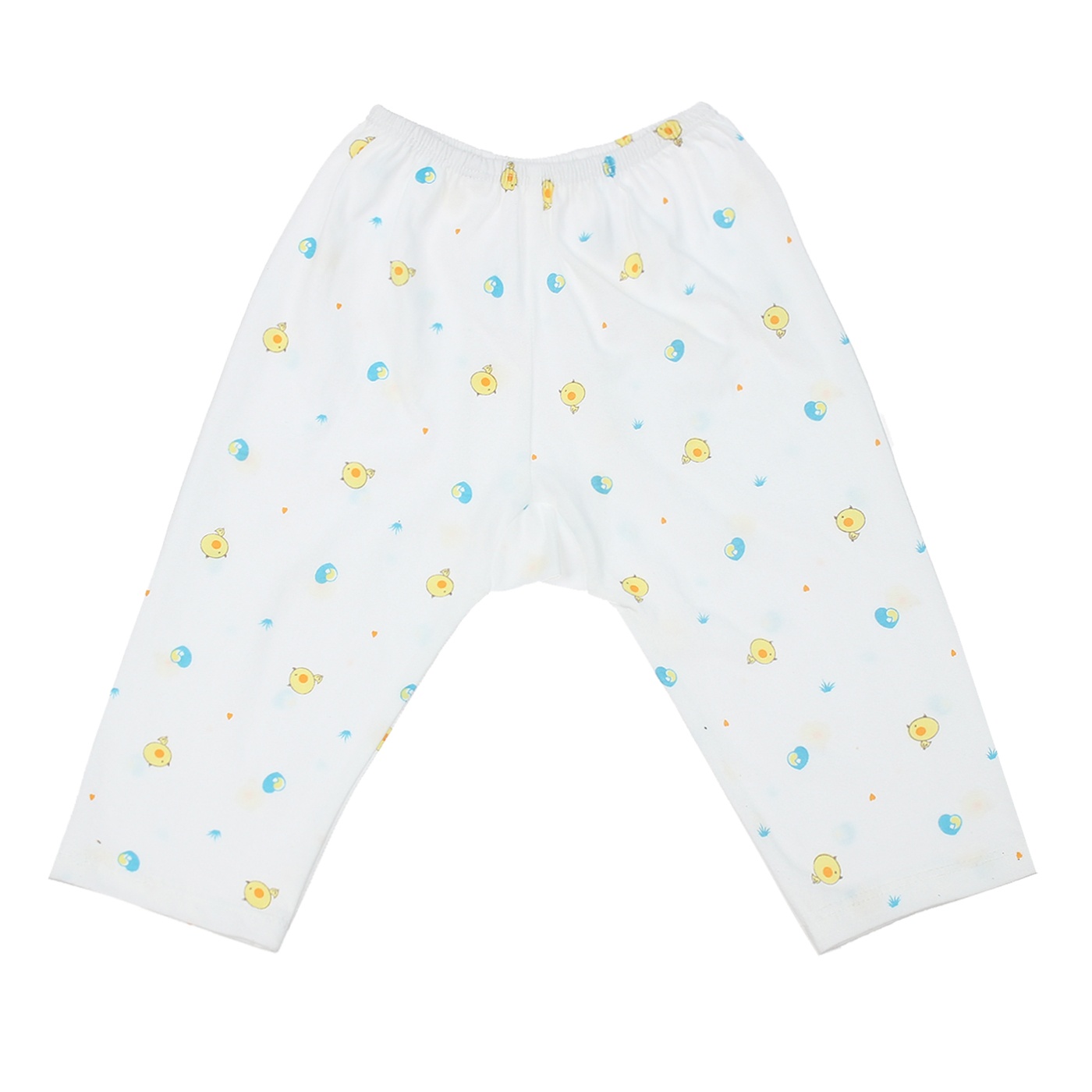 Quần dài sơ sinh Kiza in hình gà con (Trắng Vàng) 9-12M hình 1